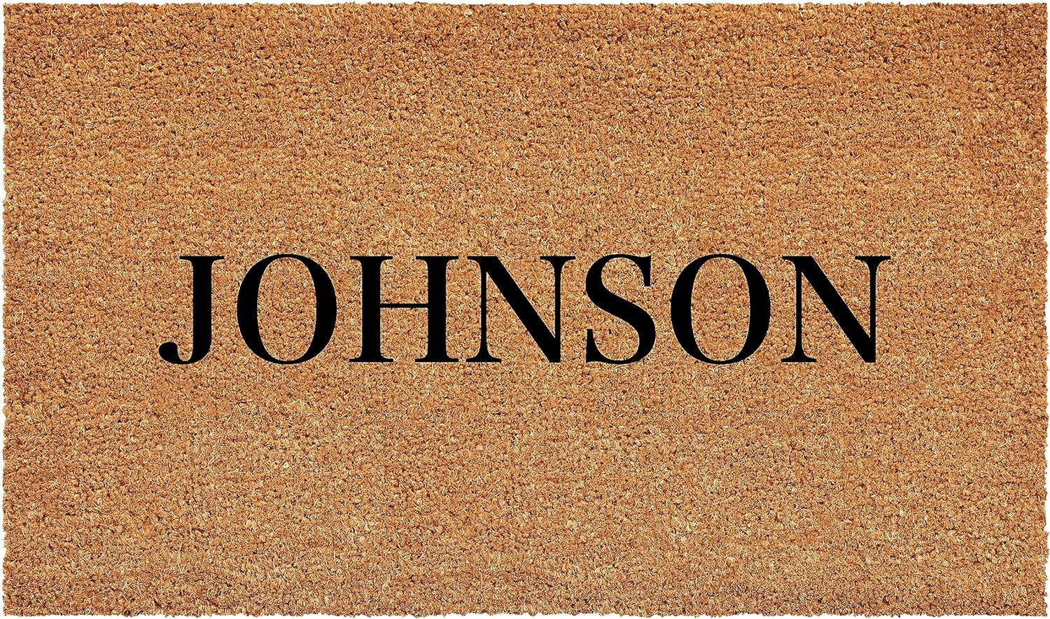 Calloway Mills 111352448 Bold Johnson Personalized Doormat 24" x 48"