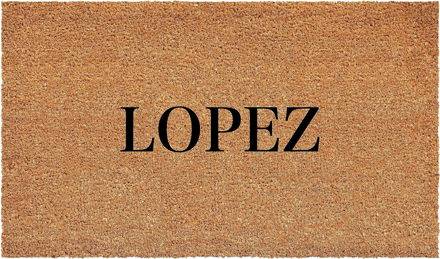 Calloway Mills 111403672 Bold Lopez Personalized Doormat 36" x 72"