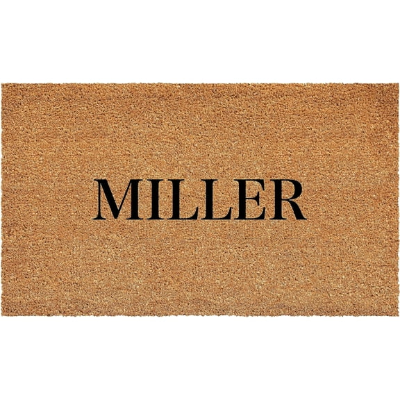 Calloway Mills 111431729 Bold Miller Personalized Doormat 17" x 29"