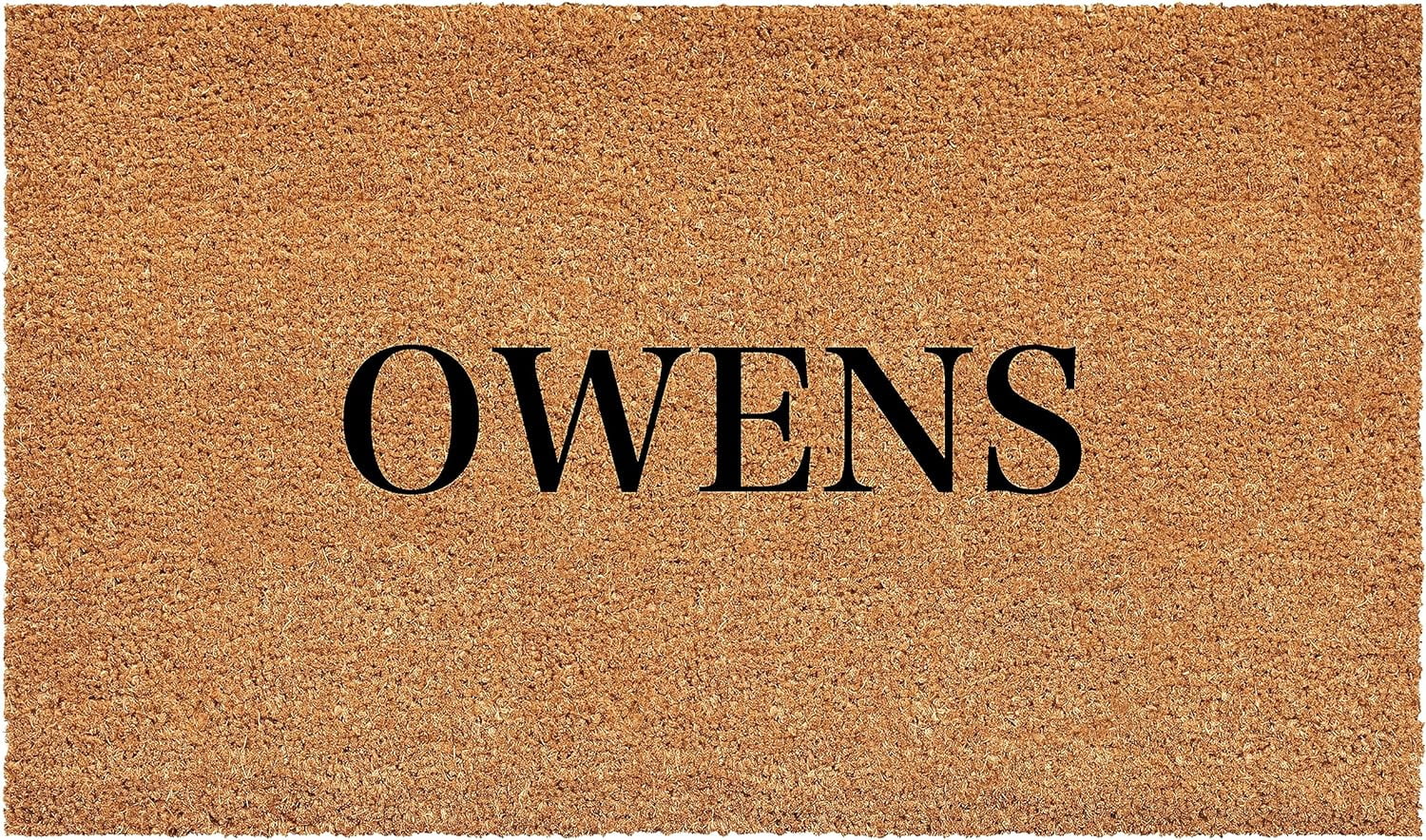 Calloway Mills 111461729 Bold Owens Personalized Doormat 17" x 29"