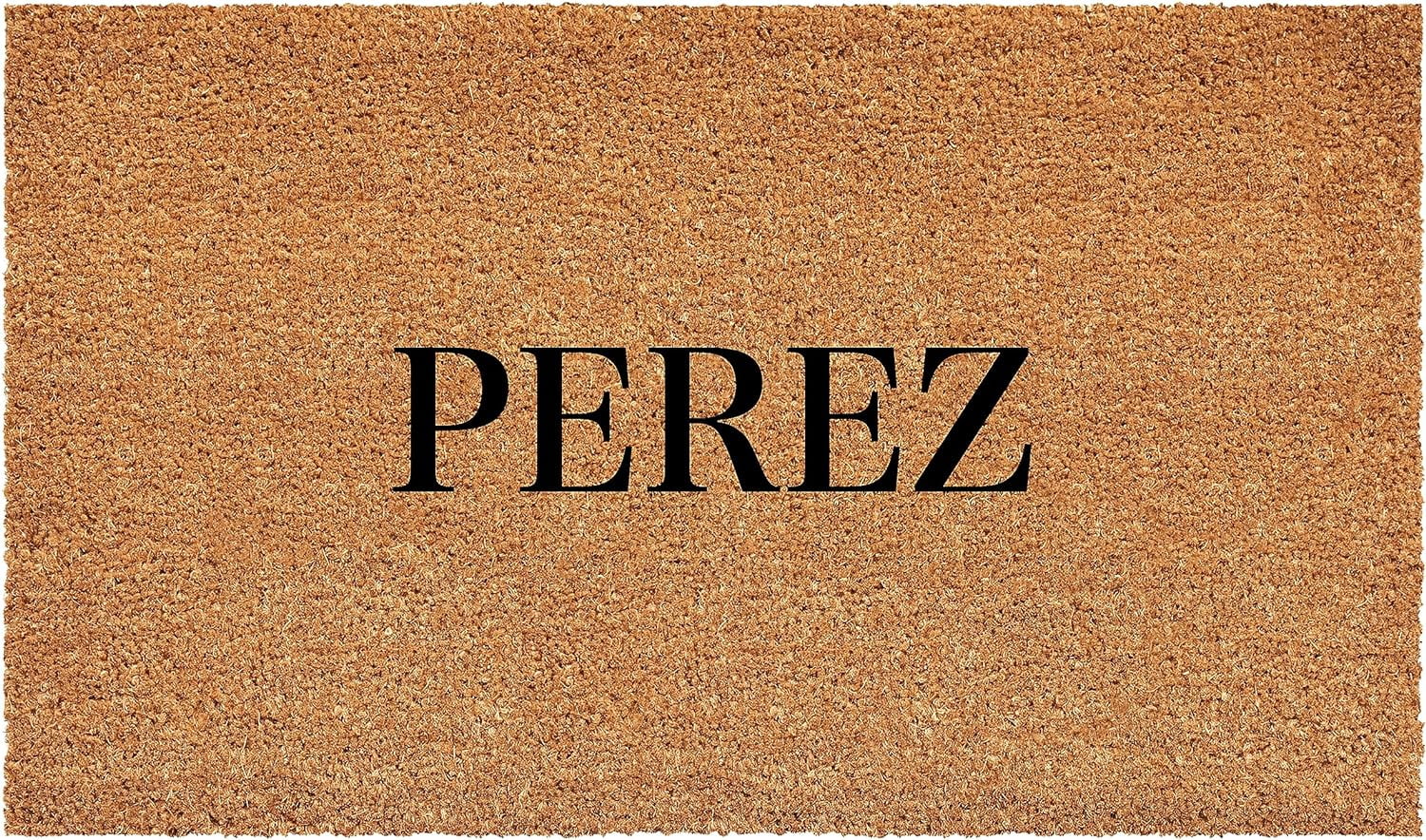 Calloway Mills 111471729 Bold Perez Personalized Doormat 17" x 29"