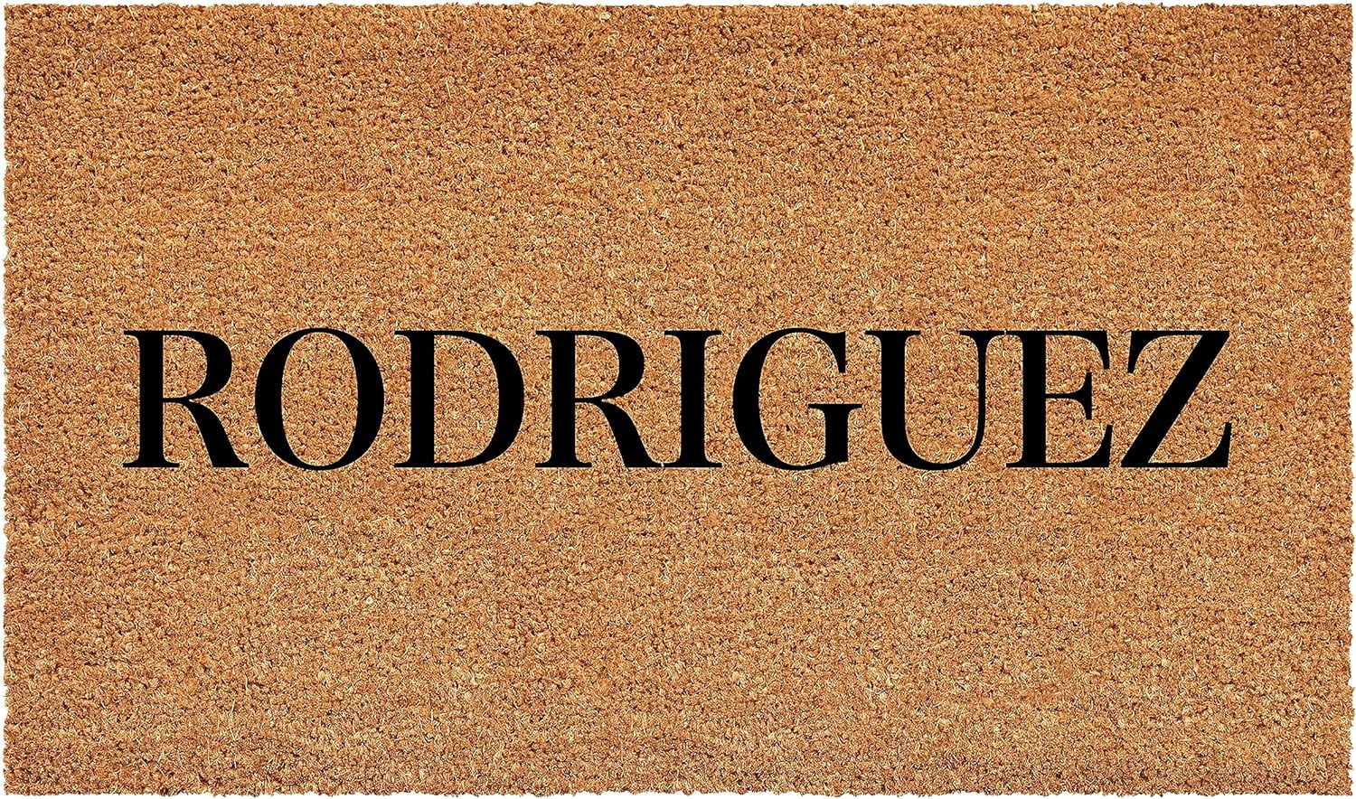 Calloway Mills 111493672 Bold Rodriguez Personalized Doormat 36" x 72"