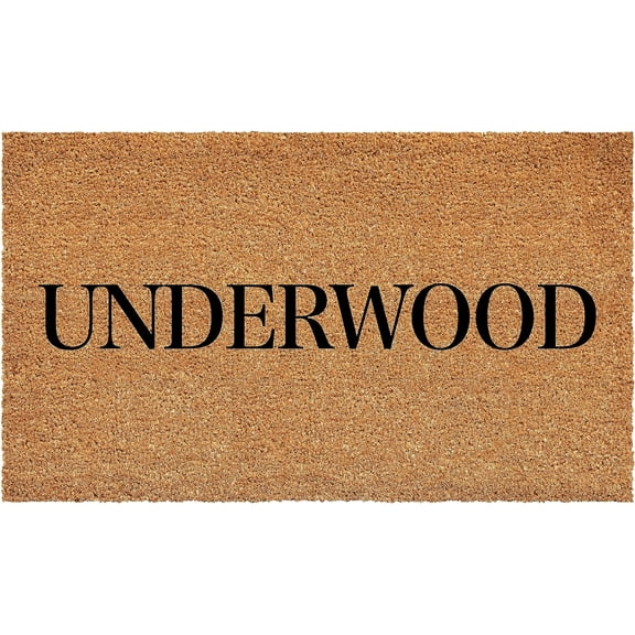 Calloway Mills 111541729 Bold Underwood Personalized Doormat 17" x 29"