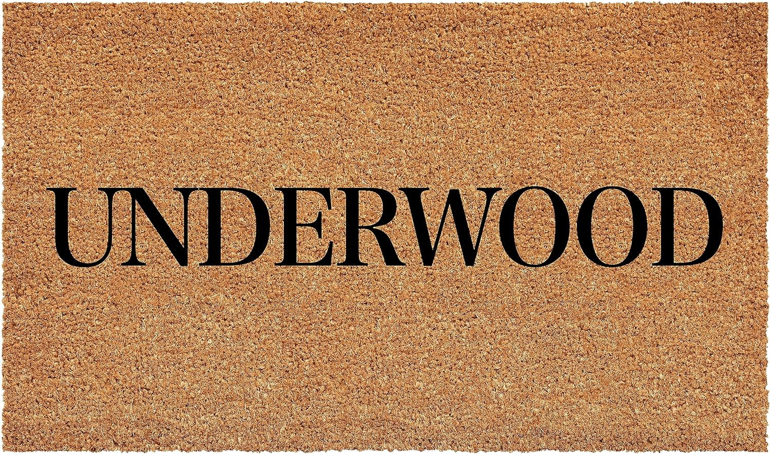 Calloway Mills 111542448 Bold Underwood Personalized Doormat 24" x 48"