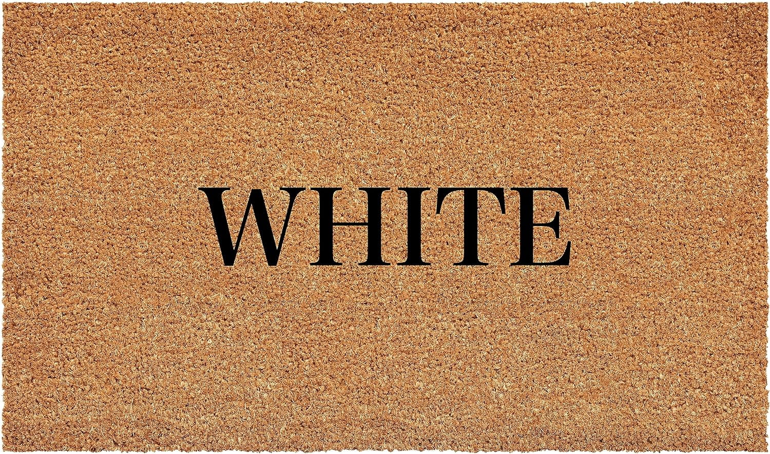 Calloway Mills 111561729 Bold White Personalized Doormat 17" x 29"