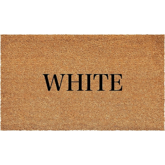Calloway Mills 111562448 Bold White Personalized Doormat 24" x 48"