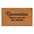 thumbnail image 1 of Calloway Mills 111622436 Bienvenidos pero alas 9 se largan Doormat 24" x 36", 1 of 6