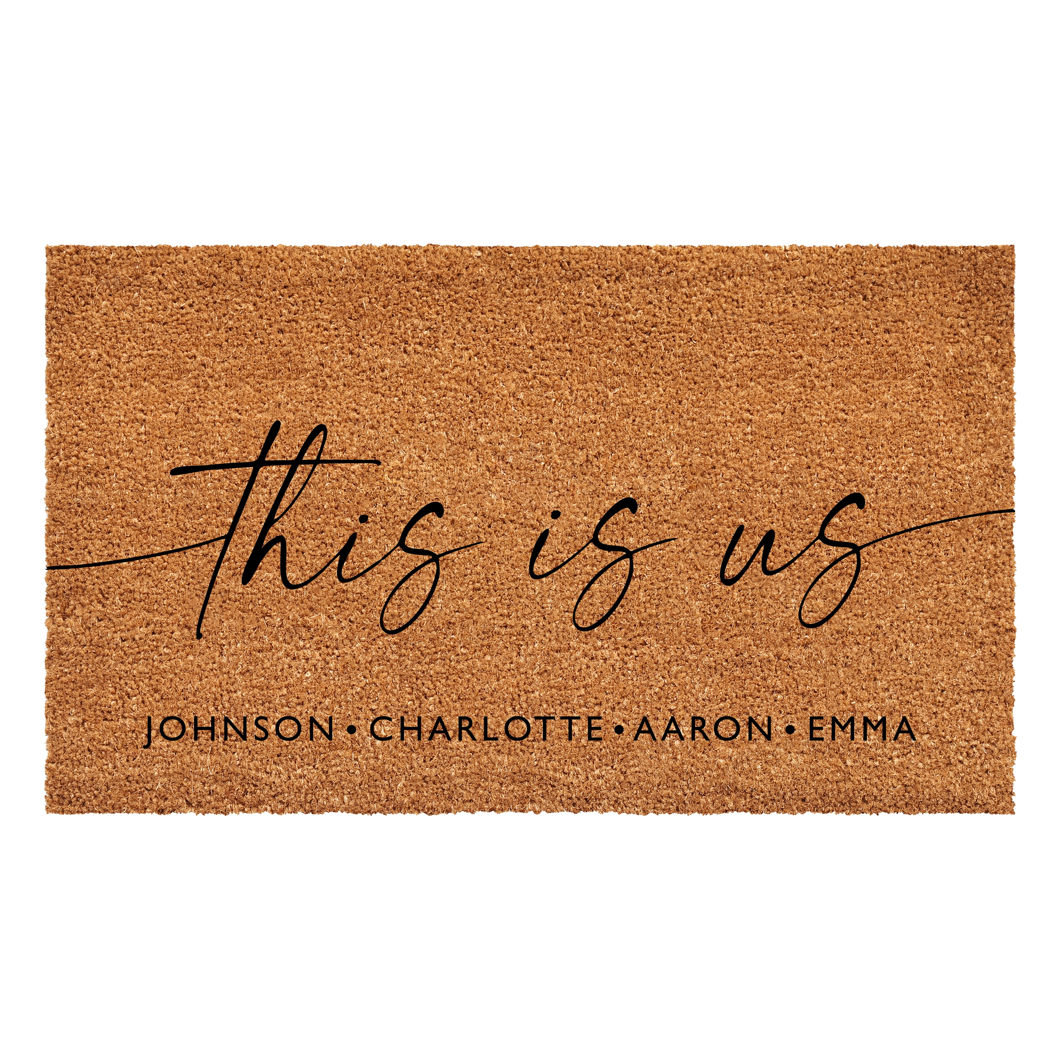 Calloway Mills 111822448 This is Us personalized Doormat 24" x 48"
