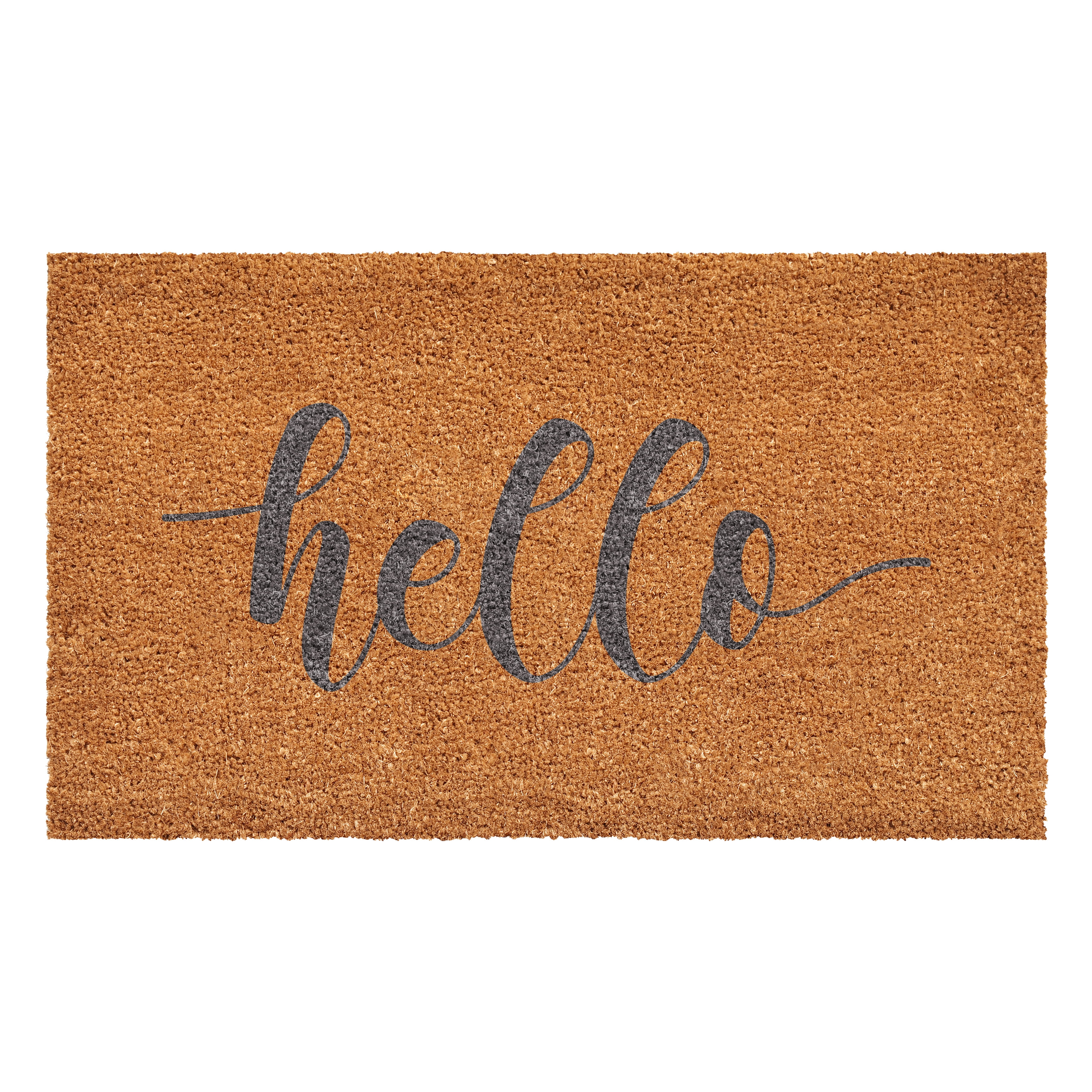 Calloway Mills 112082436 Grey Hello Script Doormat 24" x 36"