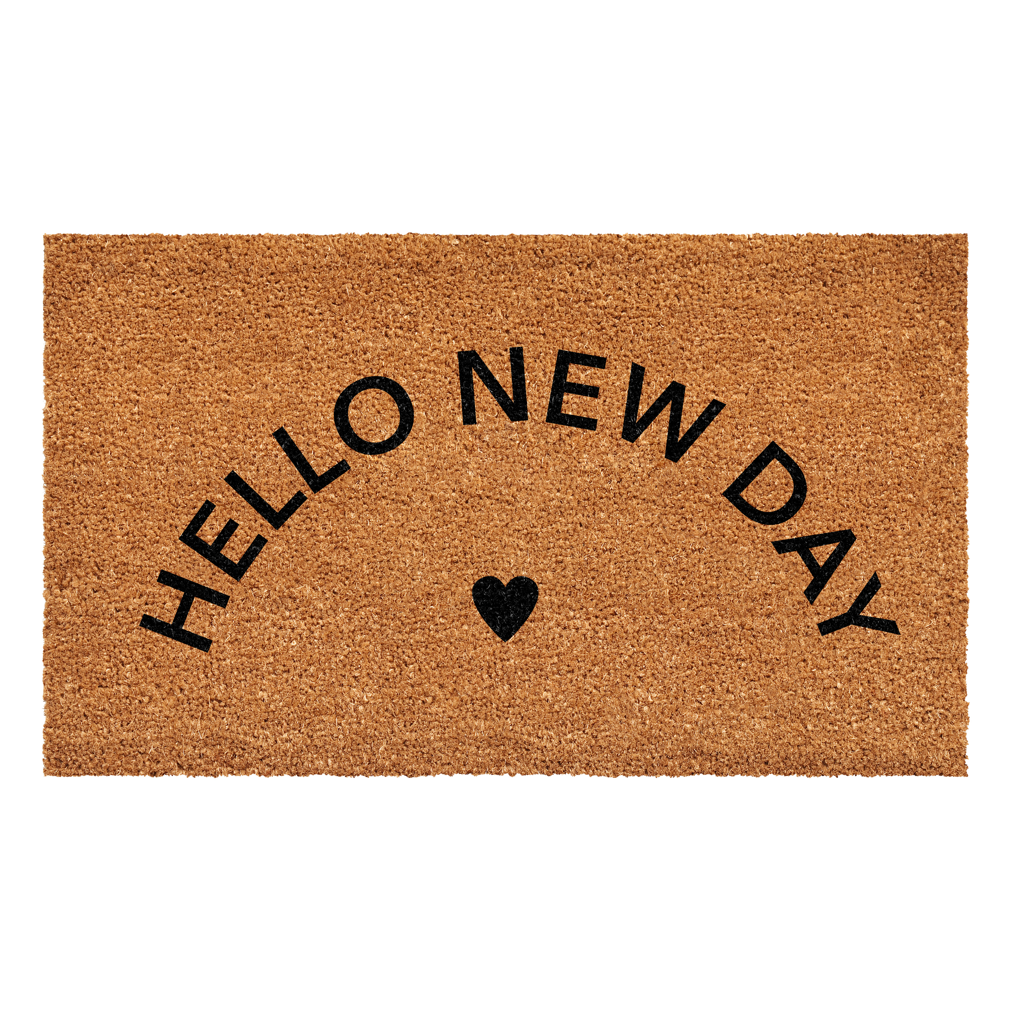 Calloway Mills 112101729 Hello New Day Black Doormat 17" x 29"
