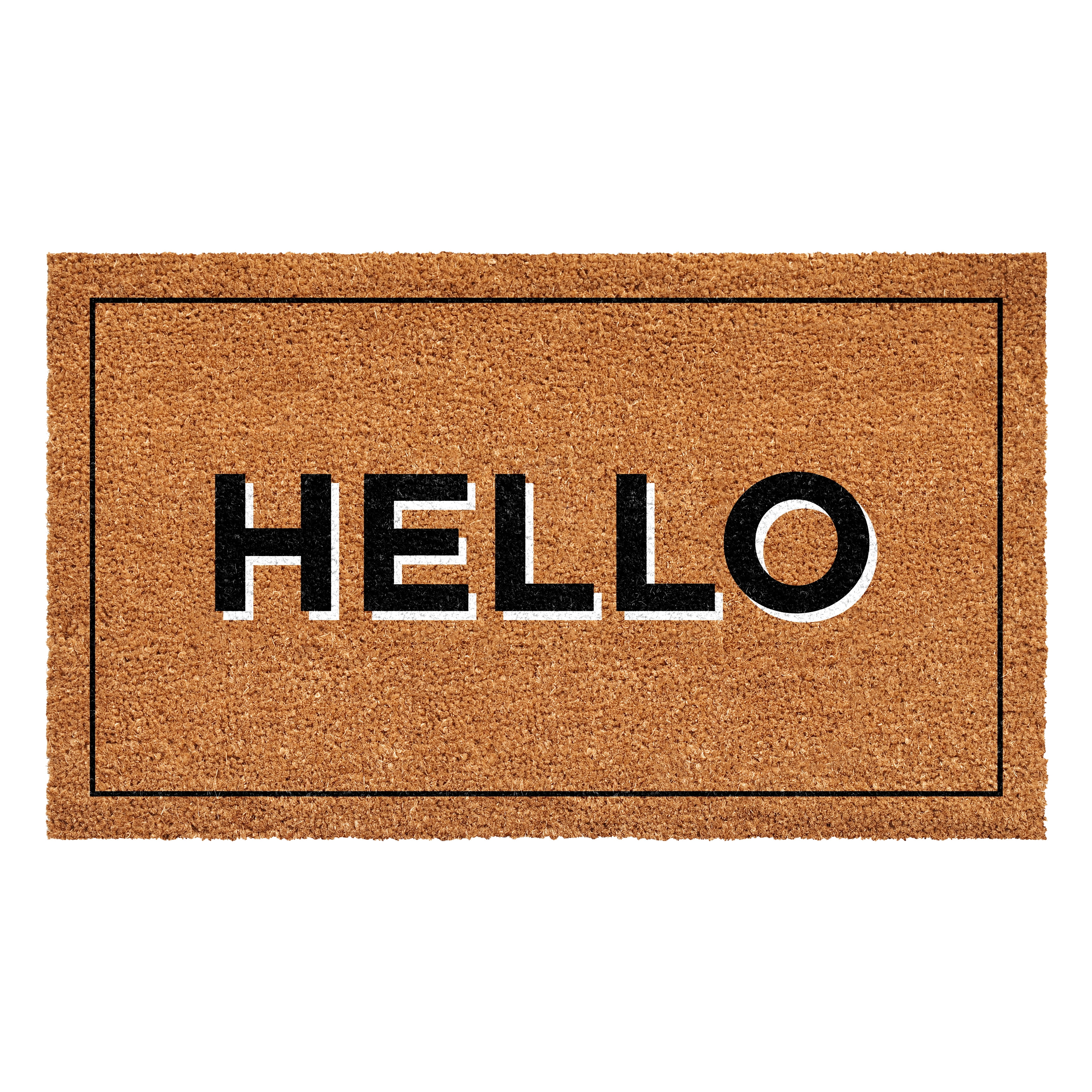 Calloway Mills 112111729 Hello With Border Doormat 17" x 29"