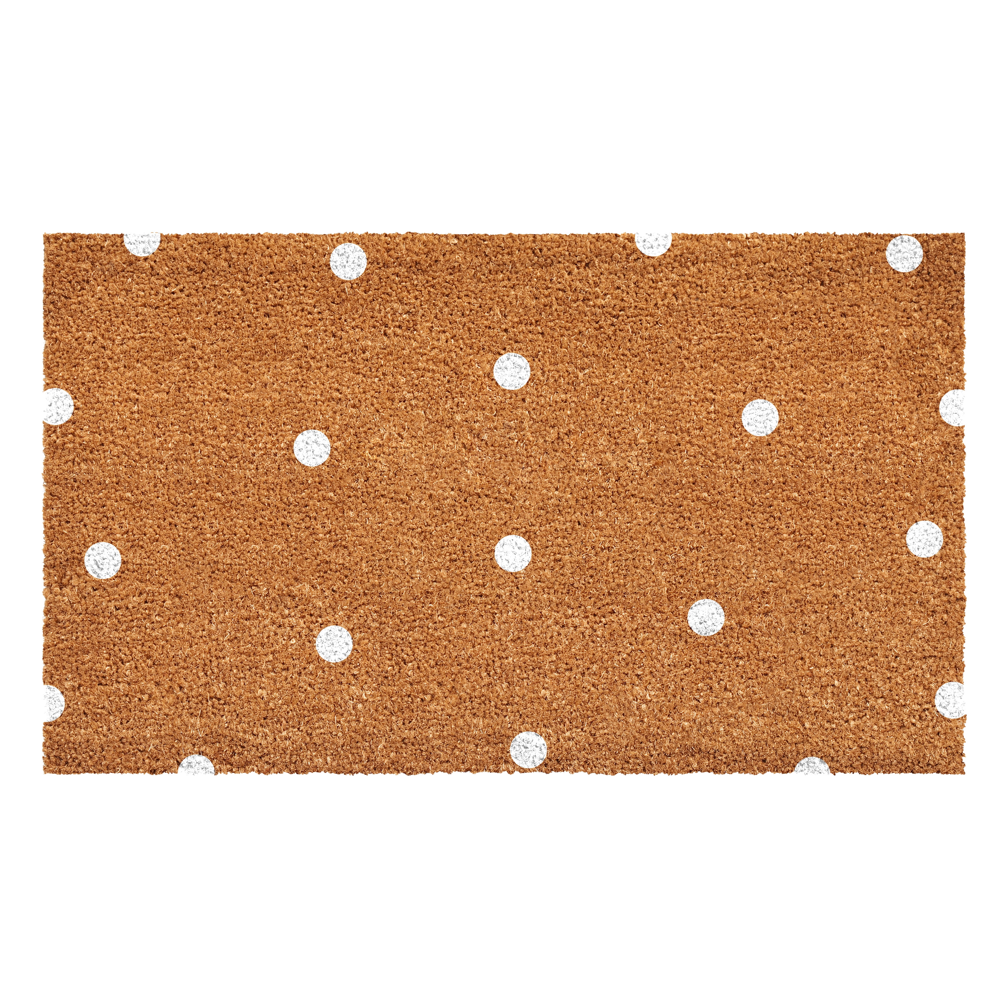Calloway Mills 112181729 White Polka- Dots Doormat 17" x 29"