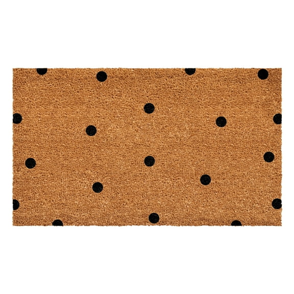 Calloway Mills 112192436 Black Polka-Dots Doormat 24" x 36"