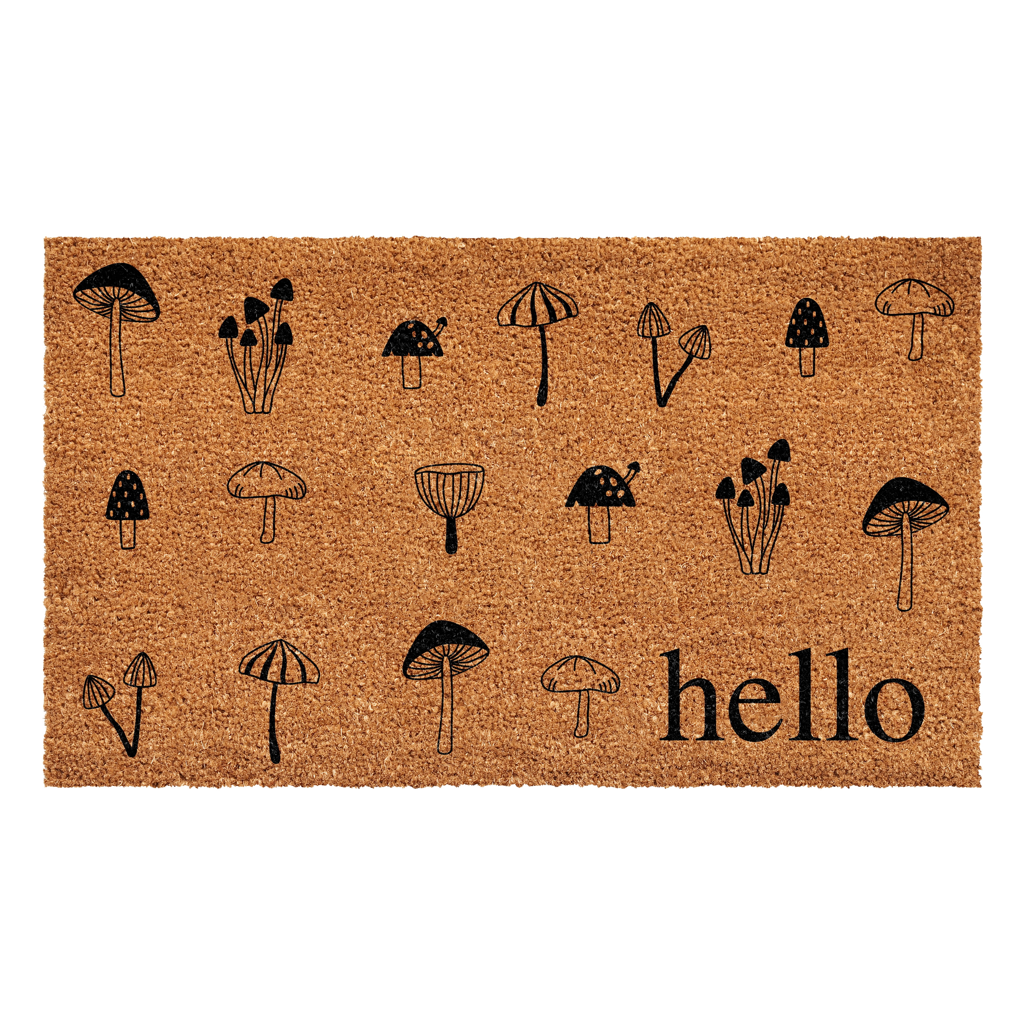 Calloway Mills 112222436 Mushroom Hello Doormat 24" x 36"
