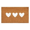 thumbnail image 1 of Calloway Mills 112281729 White Trio Heart Doormat 17" x 29", 1 of 12