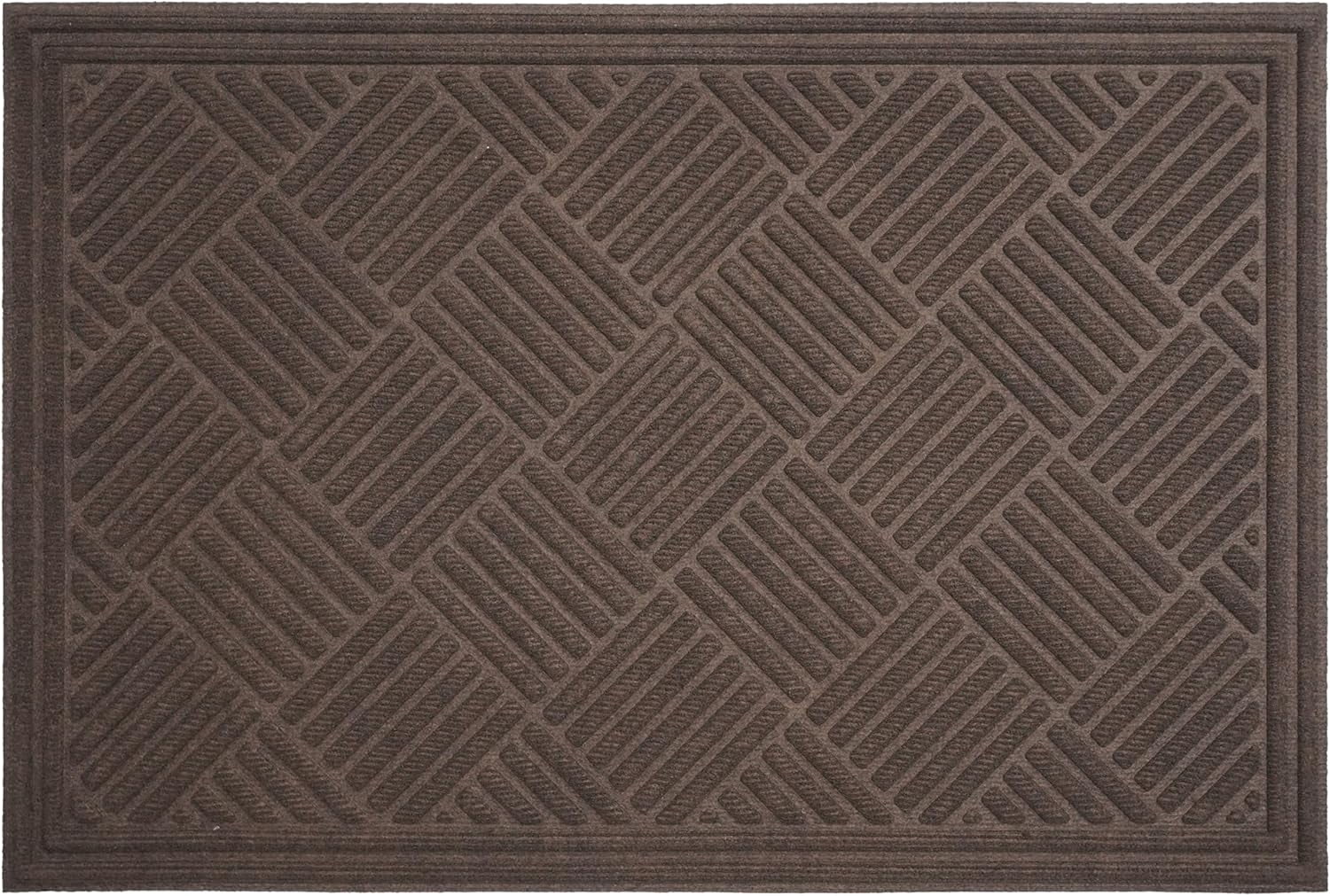 Calloway Mills 113230406 Chess Ribbed Brown Mat 4" x 6"