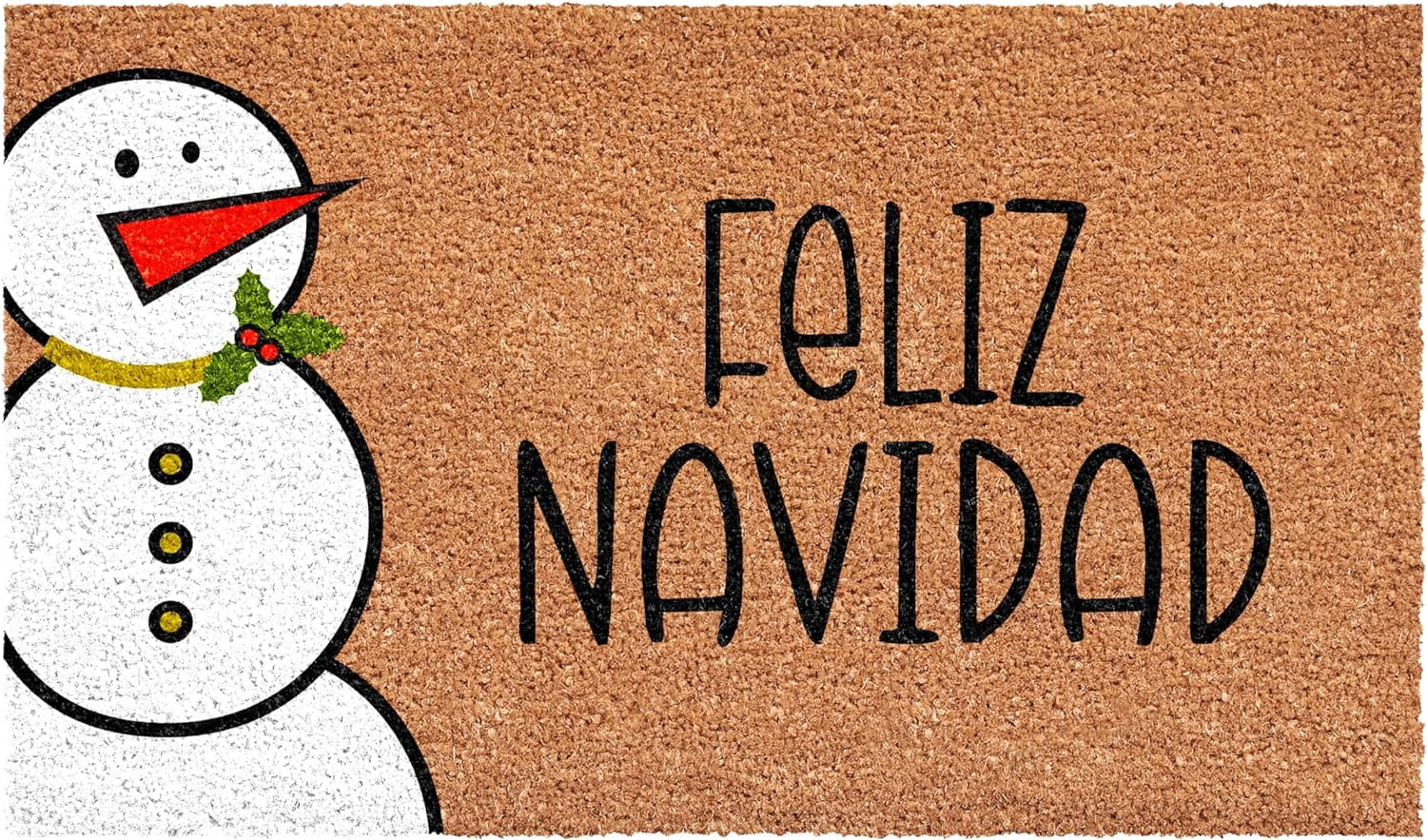 Calloway Mills 113341729 Snowman Feliz Navidad Spanish Doormat 17" x 29"