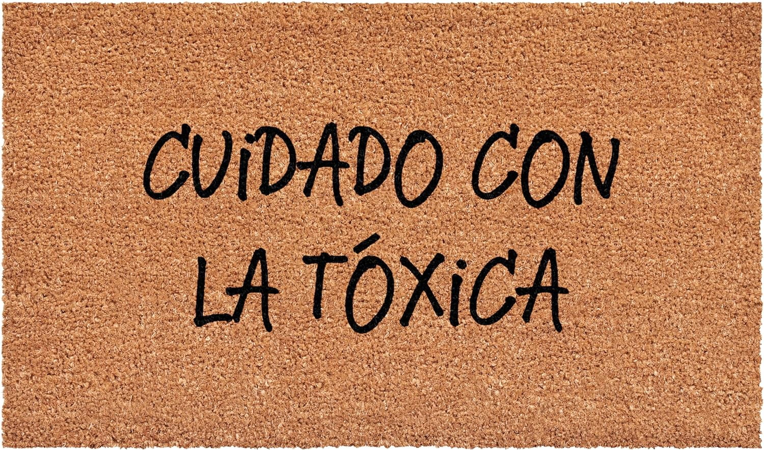 Cuidado Con La Toxica Coir Outdoor Rectangular Doormat