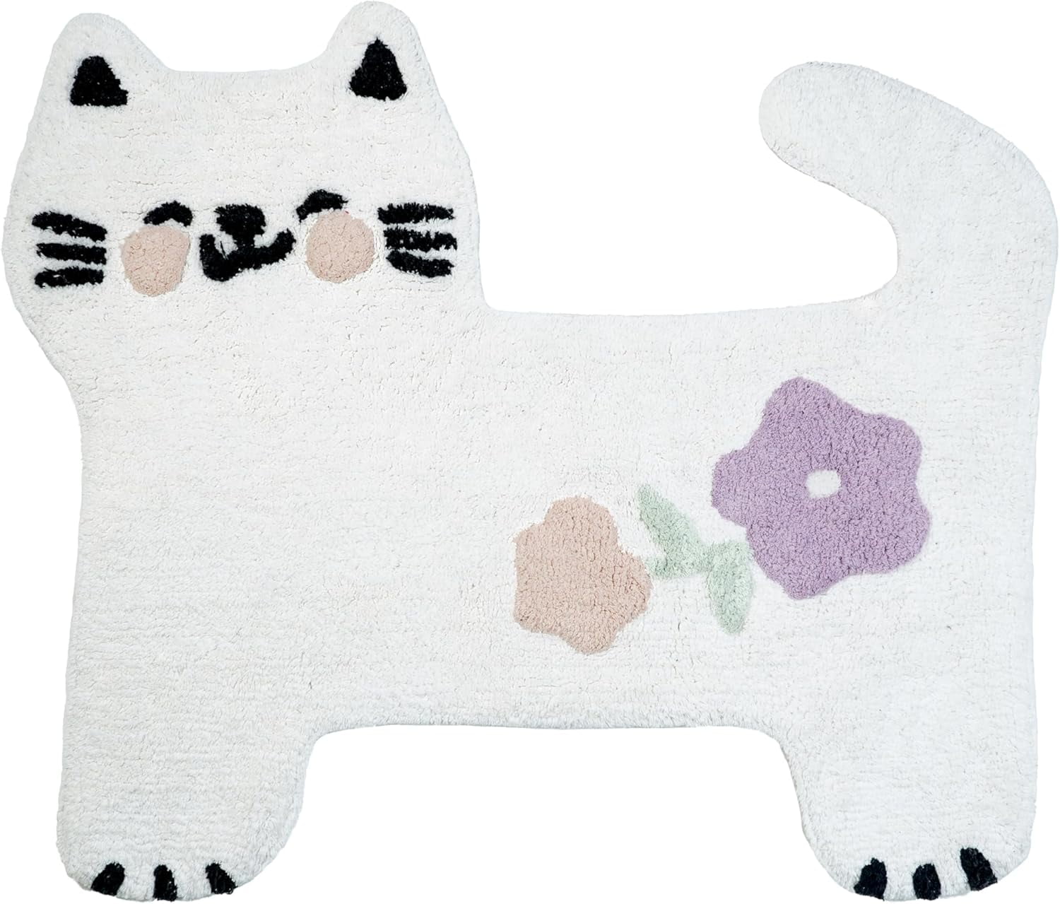 Calloway Mills 114413032 White Flower Kitty 30” x 32”