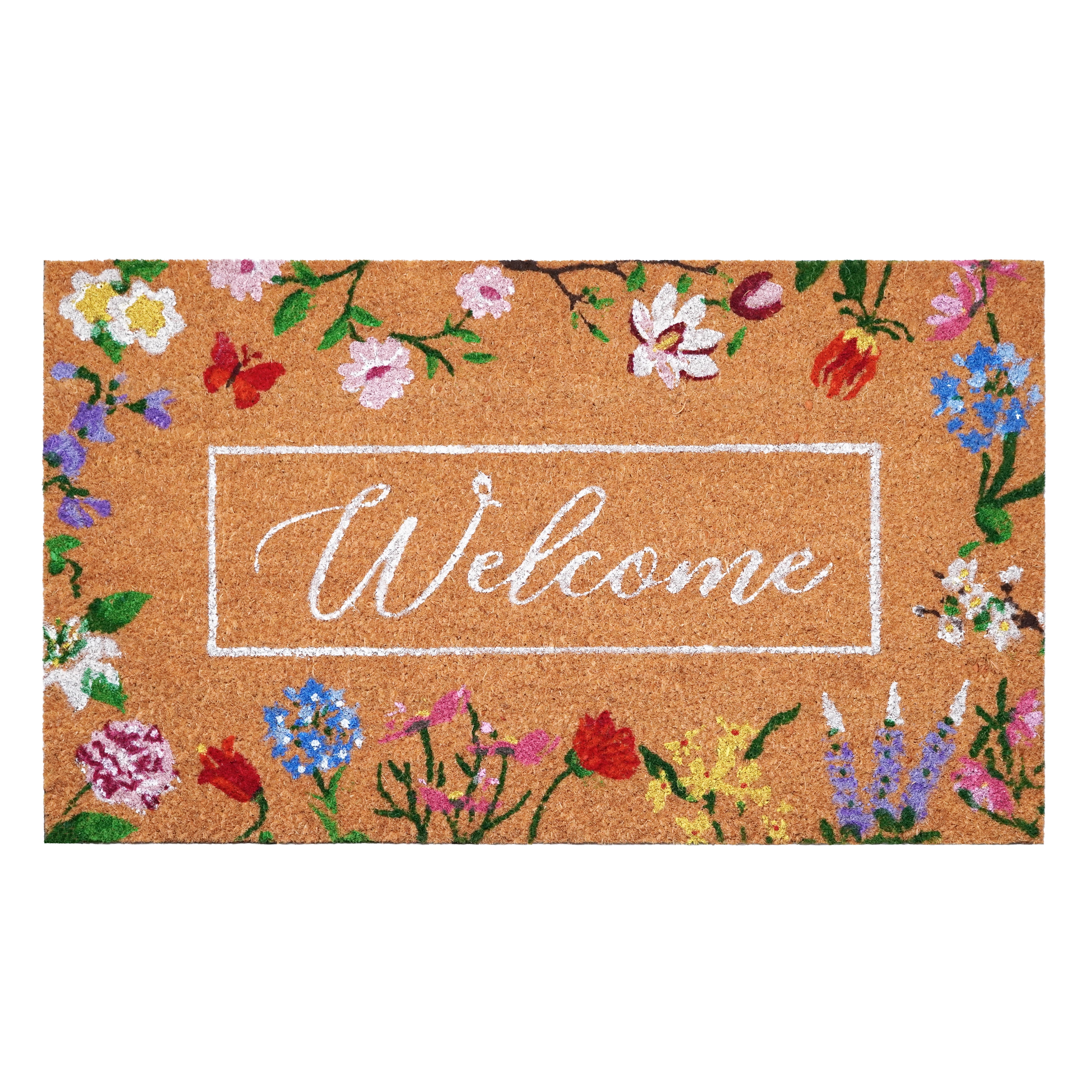 Calloway Mills 114581729 Butterfly Garden Welcome Doormat, 17"x29"