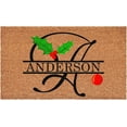 thumbnail image 1 of Calloway Mills 114812436A Personalized Christmas Holly Doormat, 24"x36", Letter A, 1 of 4