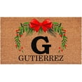 thumbnail image 1 of Calloway Mills 114823672G Personalized Christmas Wreath Doormat, 36"x72", Letter G, 1 of 4