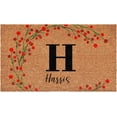 thumbnail image 1 of Calloway Mills 114902448H Personalized Christmas Berries Doormat, 24"x48", Letter H, 1 of 4
