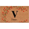 thumbnail image 1 of Calloway Mills 114902448V Personalized Christmas Berries Doormat, 24"x48", Letter V, 1 of 4