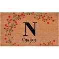 thumbnail image 1 of Calloway Mills 114903048N Personalized Christmas Berries Doormat, 30"x48", Letter N, 1 of 4