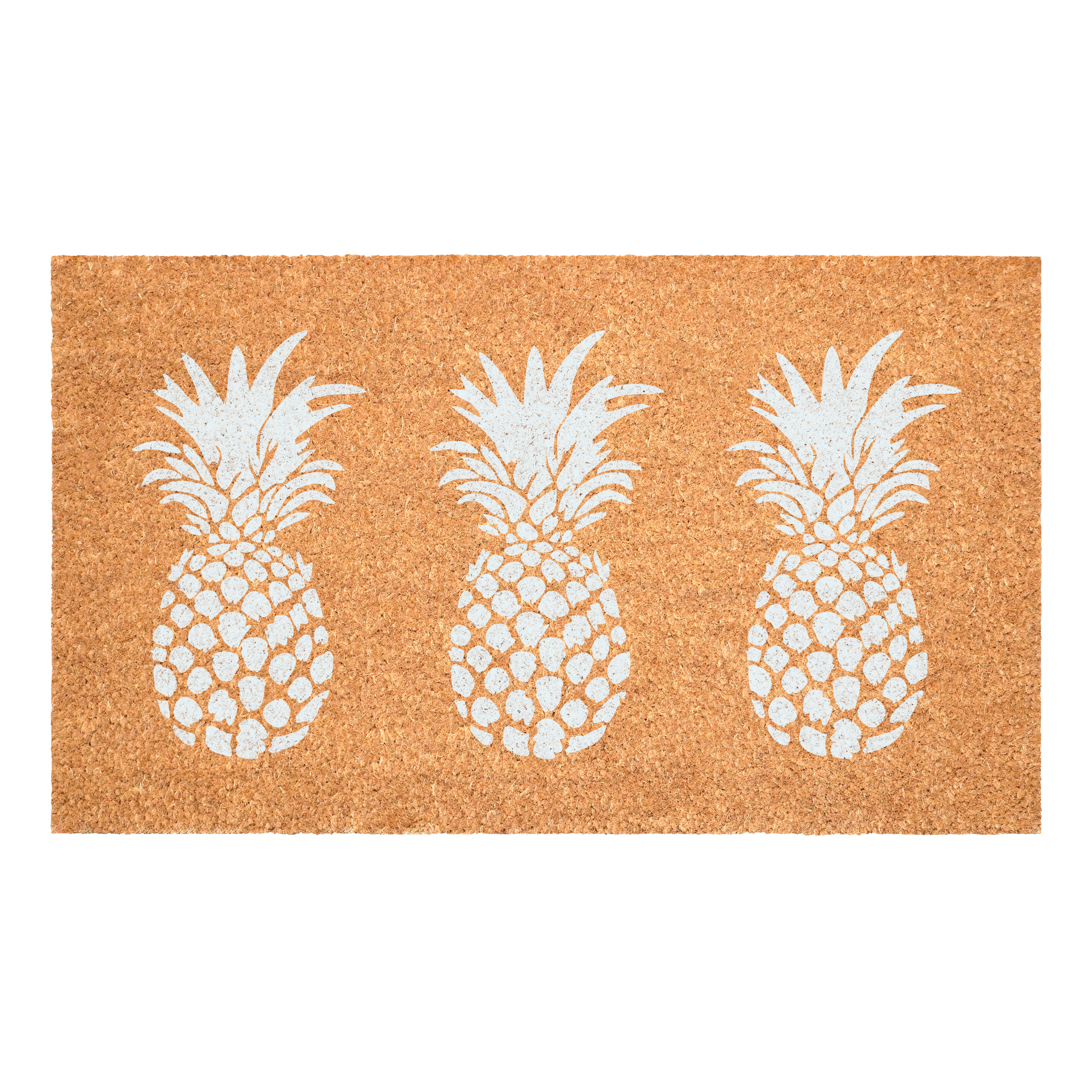 Calloway Mills 116301729 White Pineapple Trio Doormat, 17" x 29"