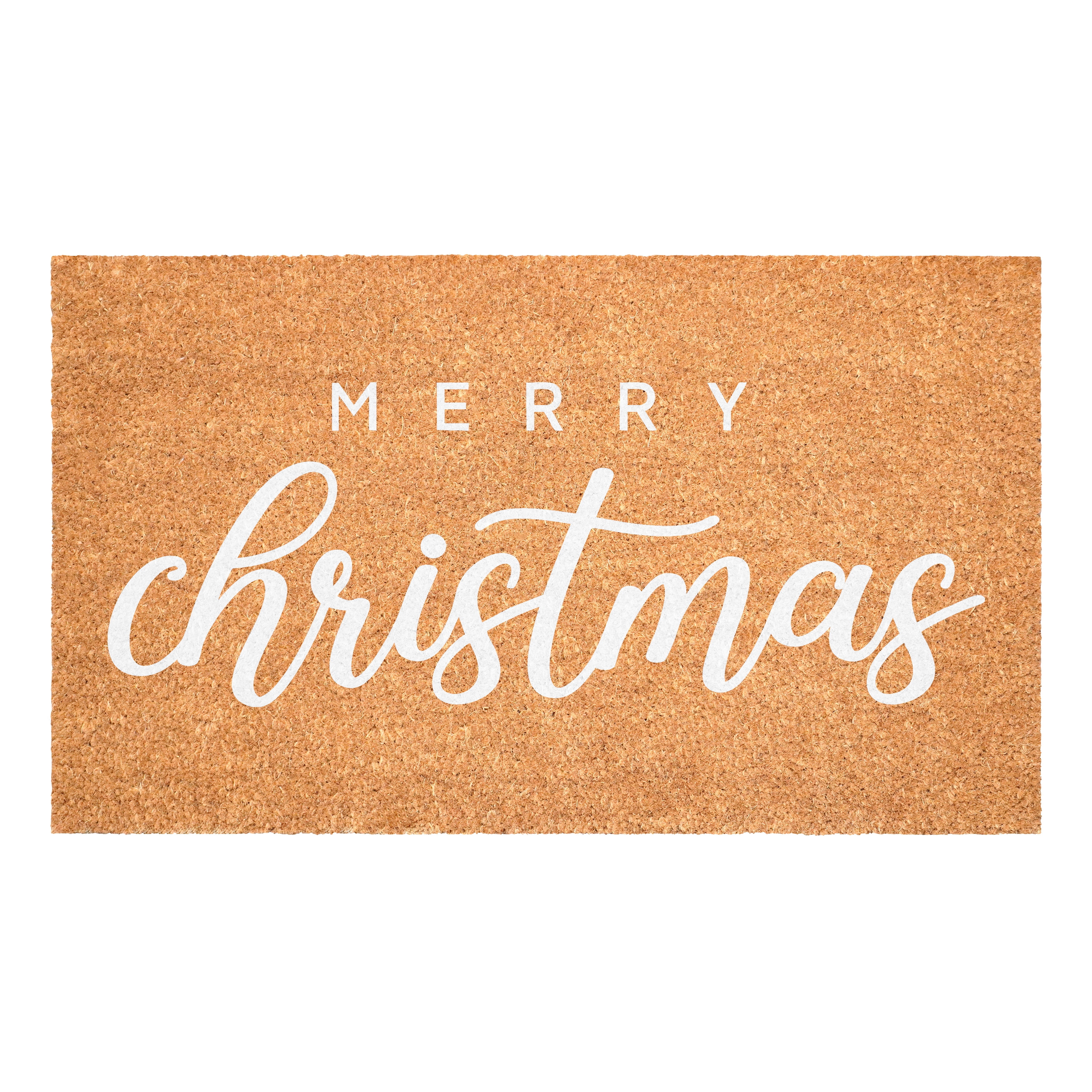 Calloway Mills 117393048 White Classic Christmas Doormat 30" x 48"