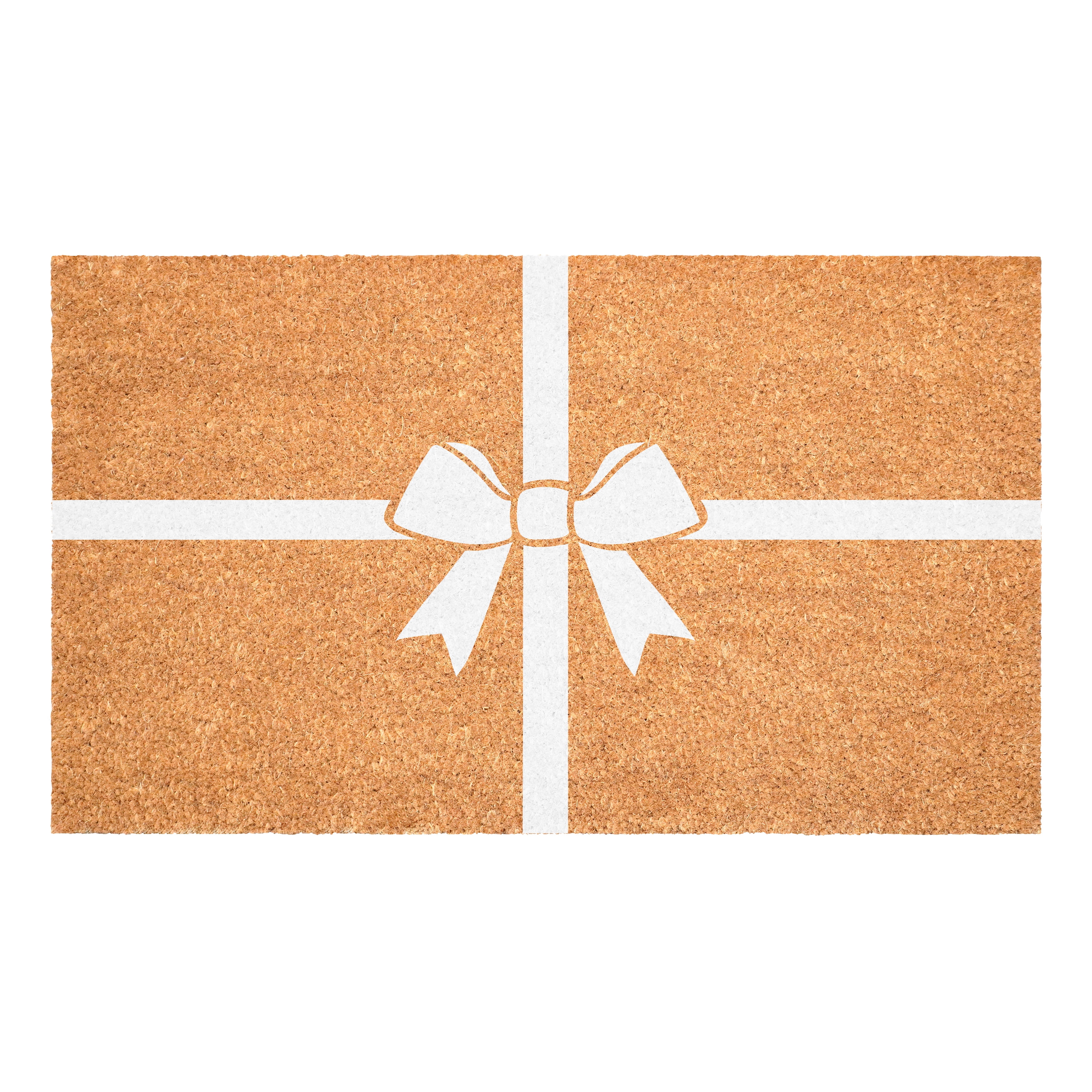 Calloway Mills 117561729 White Holiday Gift Doormat, 17" x 29"
