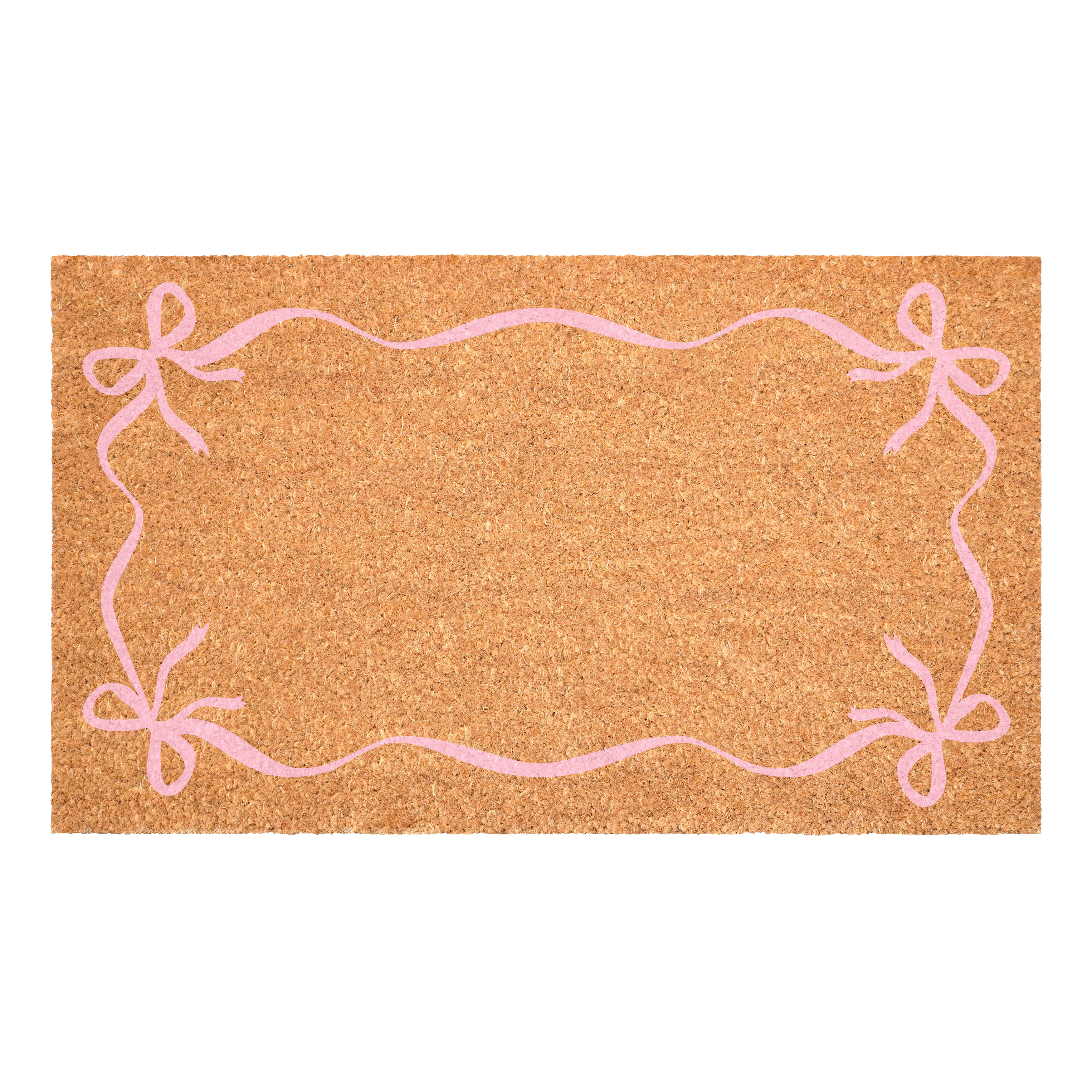 Calloway Mills 117613672 Pink Sweet Bow Border Doormat, 36" x 72"