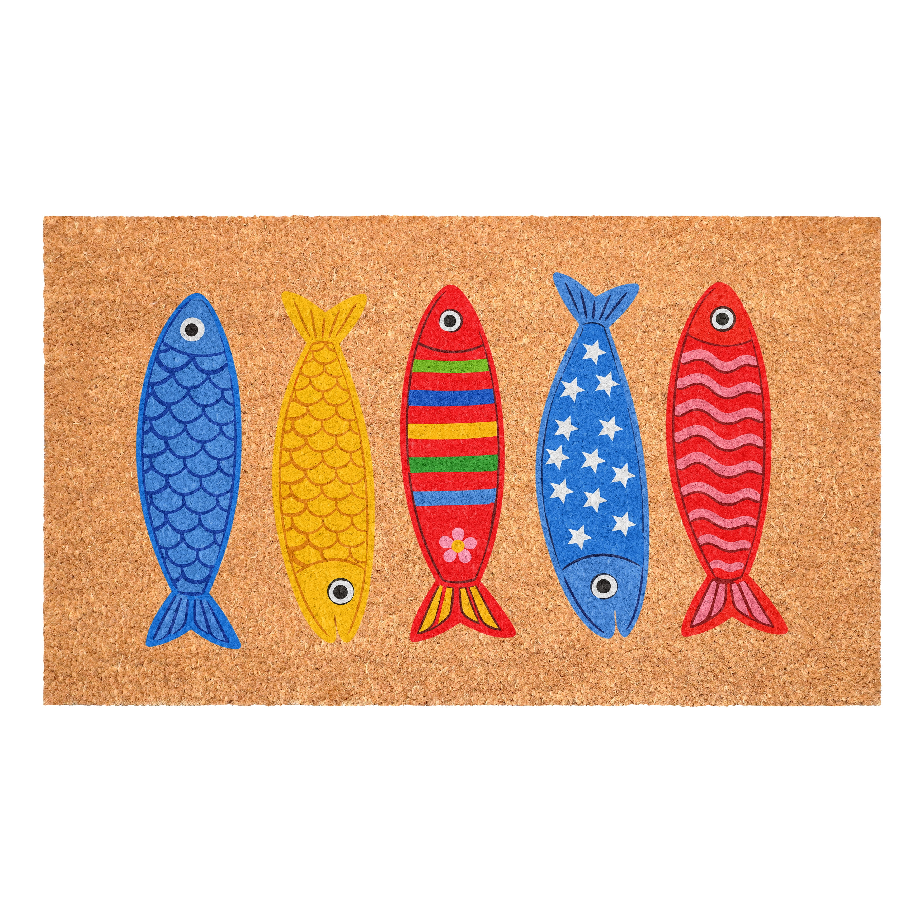 Calloway Mills 117881729 Colorful Sardines Doormat, 17" x 29"