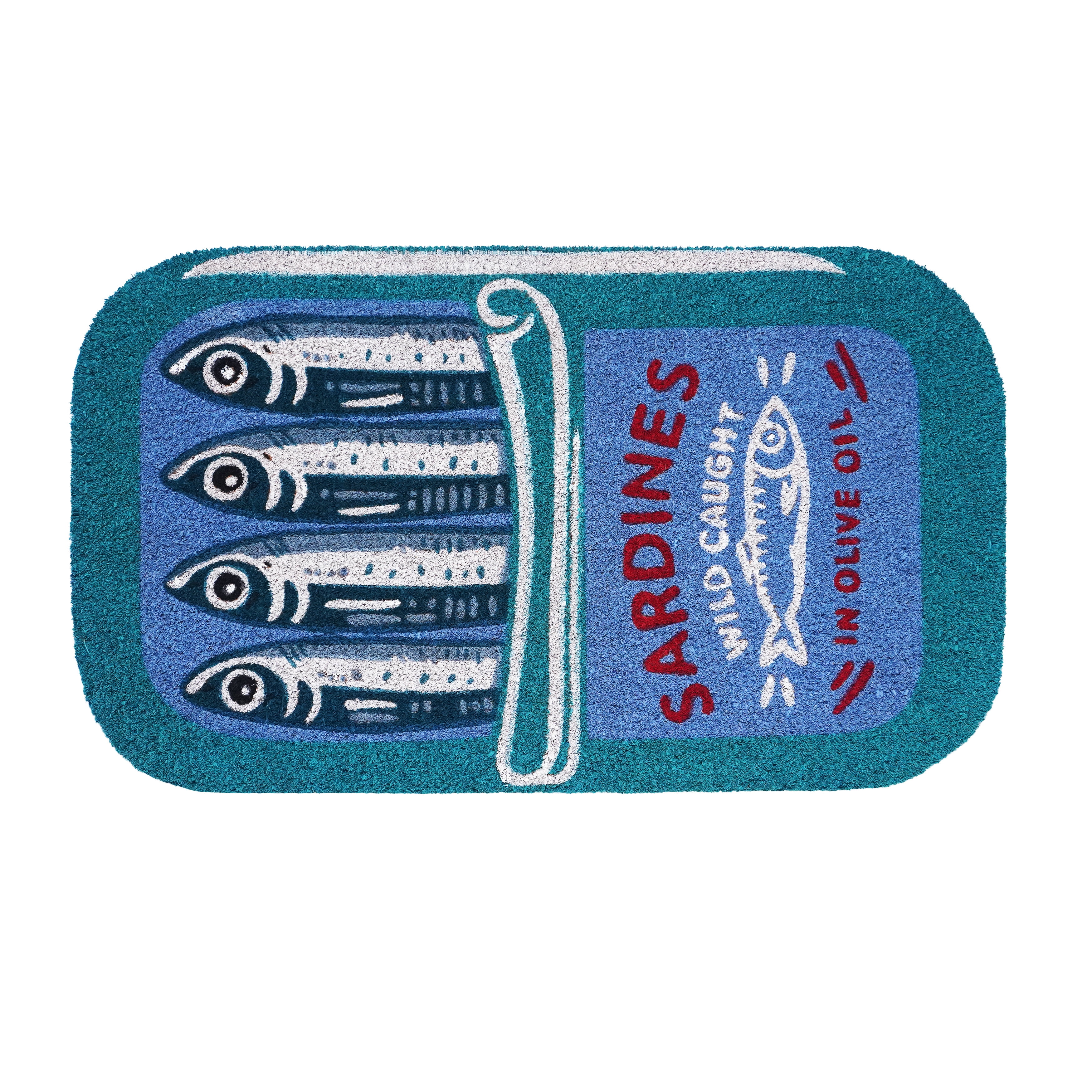 Calloway Mills 117891729 Tinned Sardine Fish Doormat, 17" x 29"
