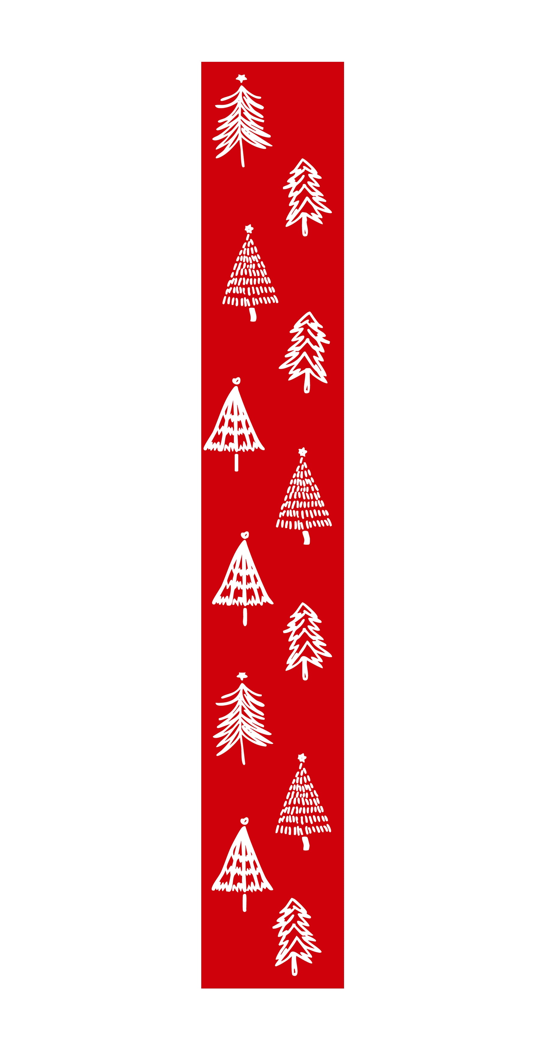 Calloway Mills 118025907 Christmas Tree Farm Red Porch Leaner, 59" x 7.25"