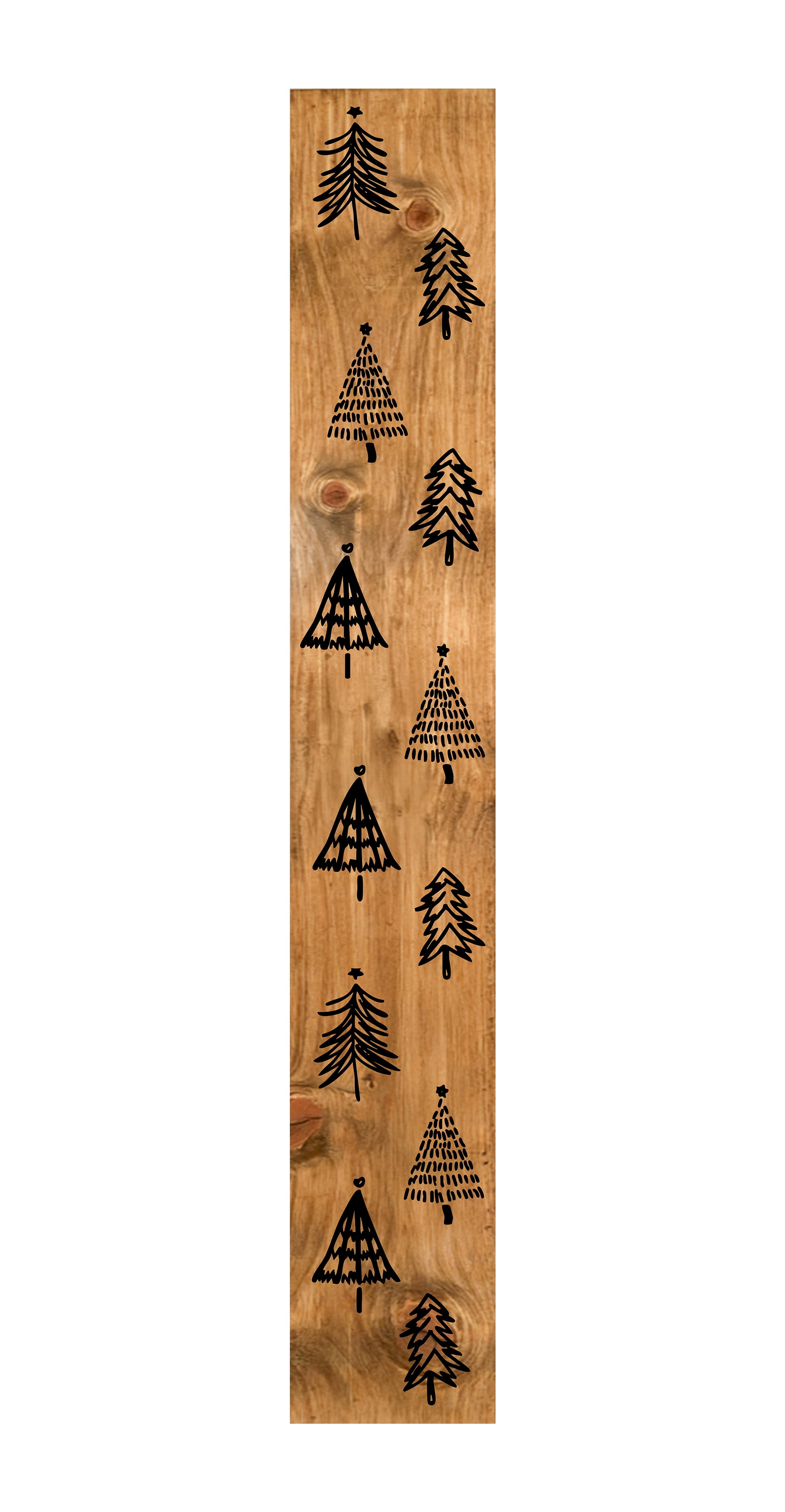 Calloway Mills 118034707 Christmas Tree Farm Black Porch Leaner 47" x 7.25"