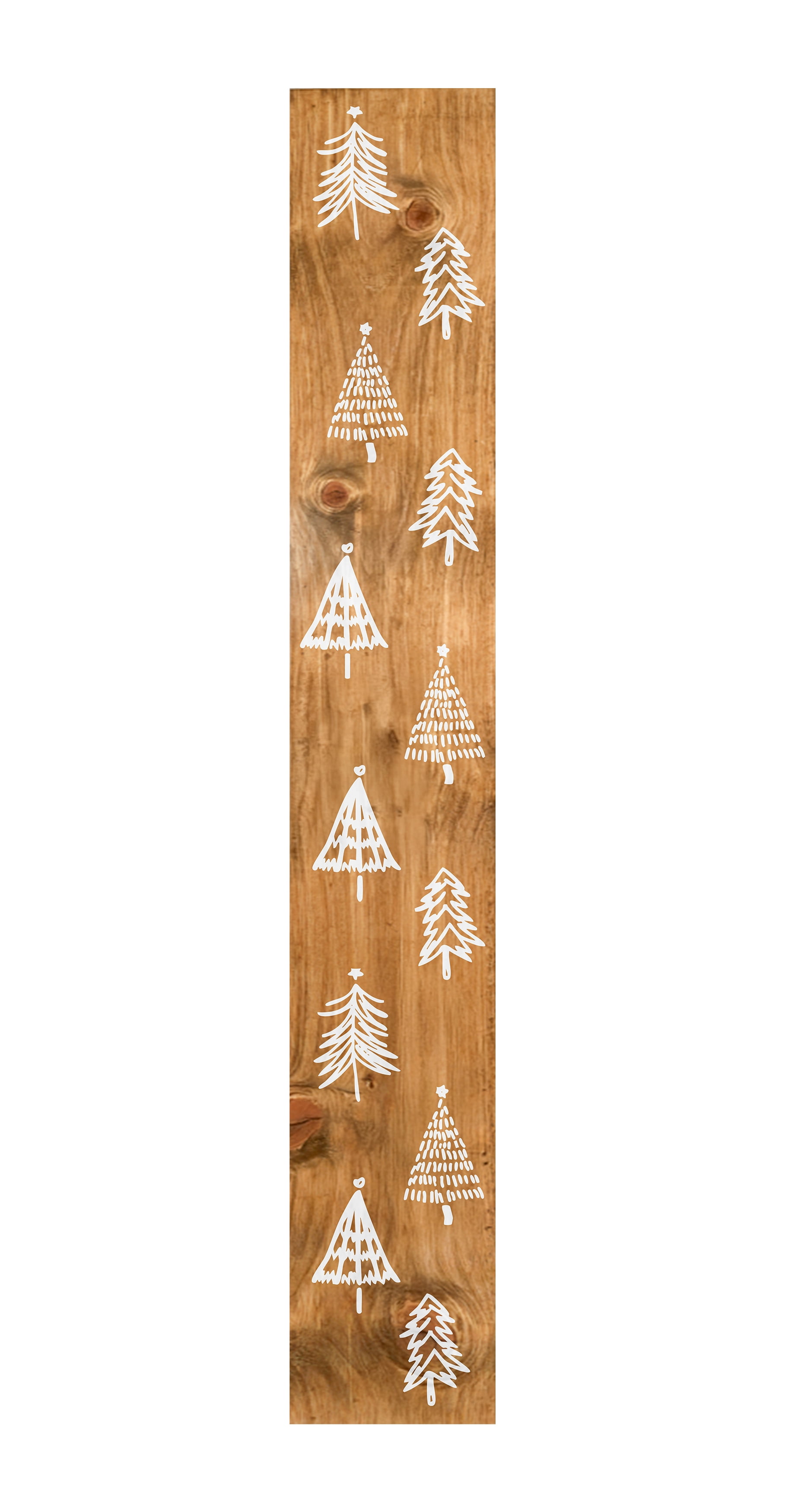 Calloway Mills 118045907 Christmas Tree Farm White Porch Leaner 59" x 7.25"