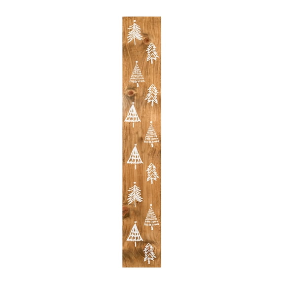 Calloway Mills 118045907 Christmas Tree Farm White Porch Leaner 59" x 7.25"