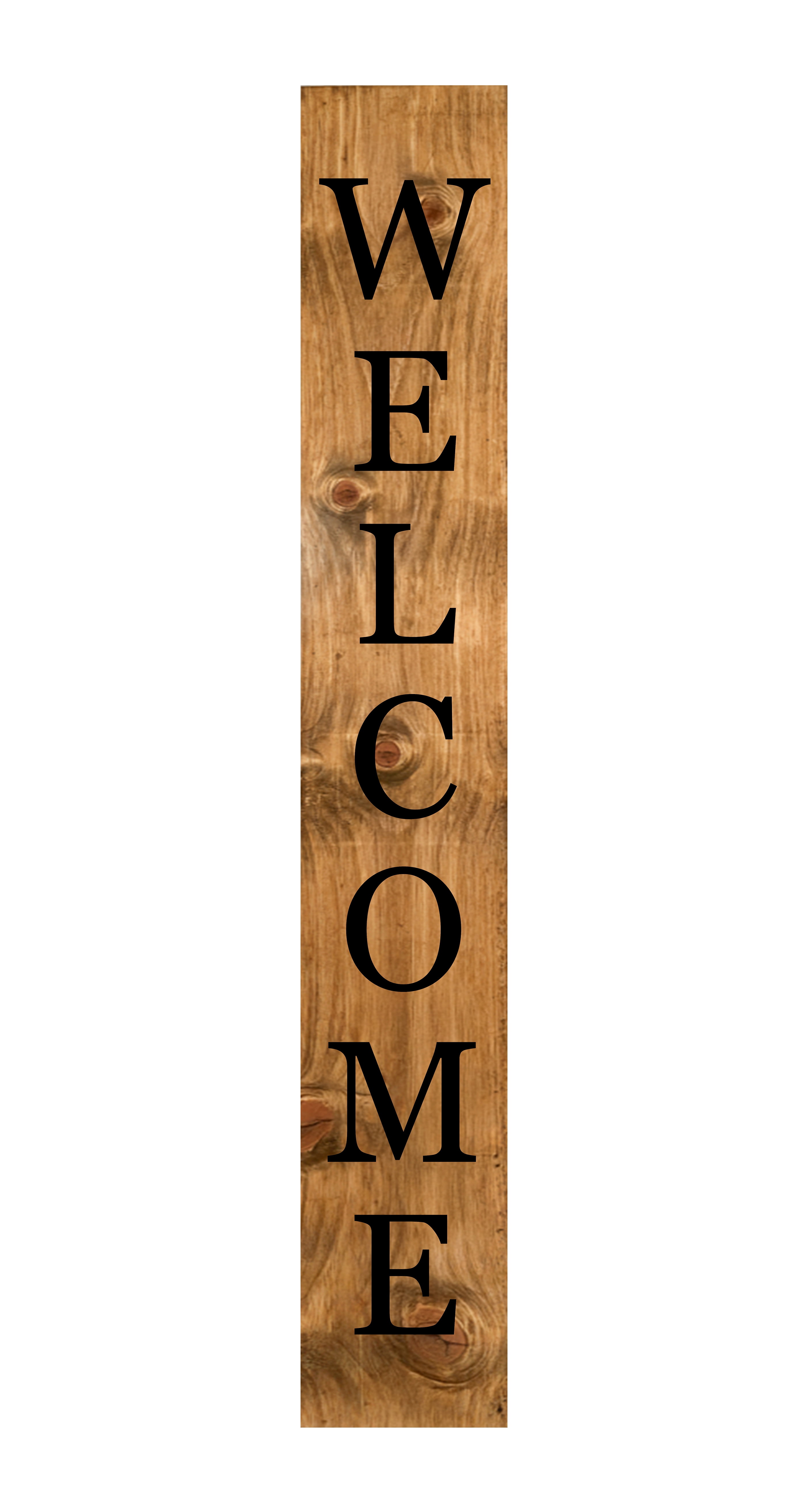 Calloway Mills 118054707 Black Welcome Porch Leaner 47" x 07"