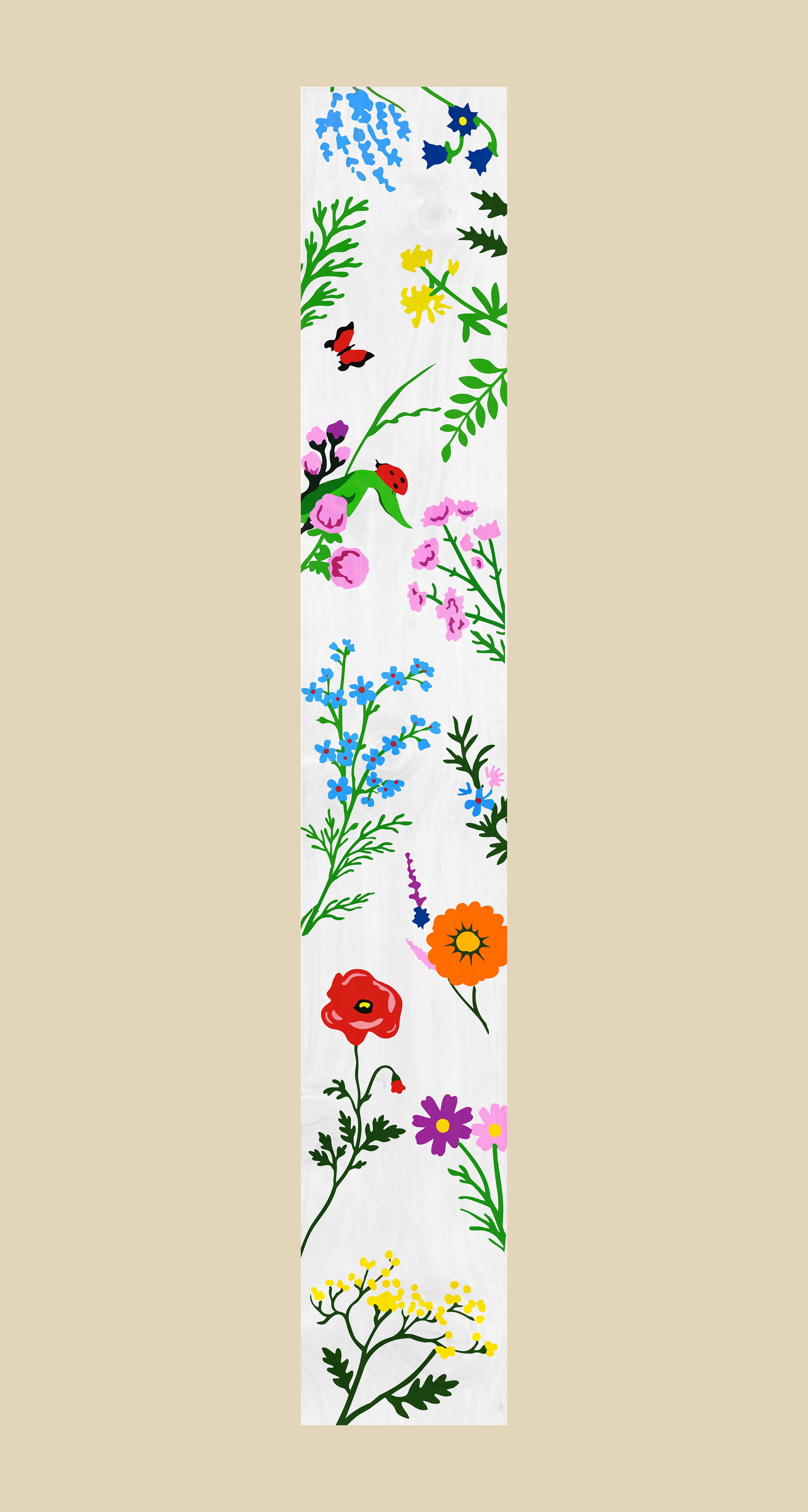 Calloway Mills 118155907 Cottage Meadow Porch Leaner, 59" x 07"