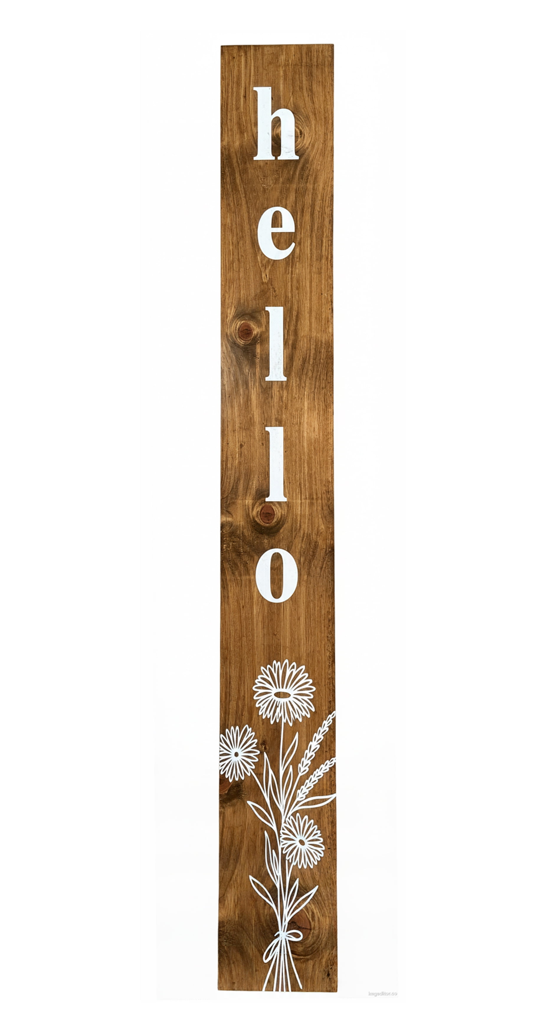 Calloway Mills 118164707 Wildflower White Hello Porch Leaner, 47" x 07"