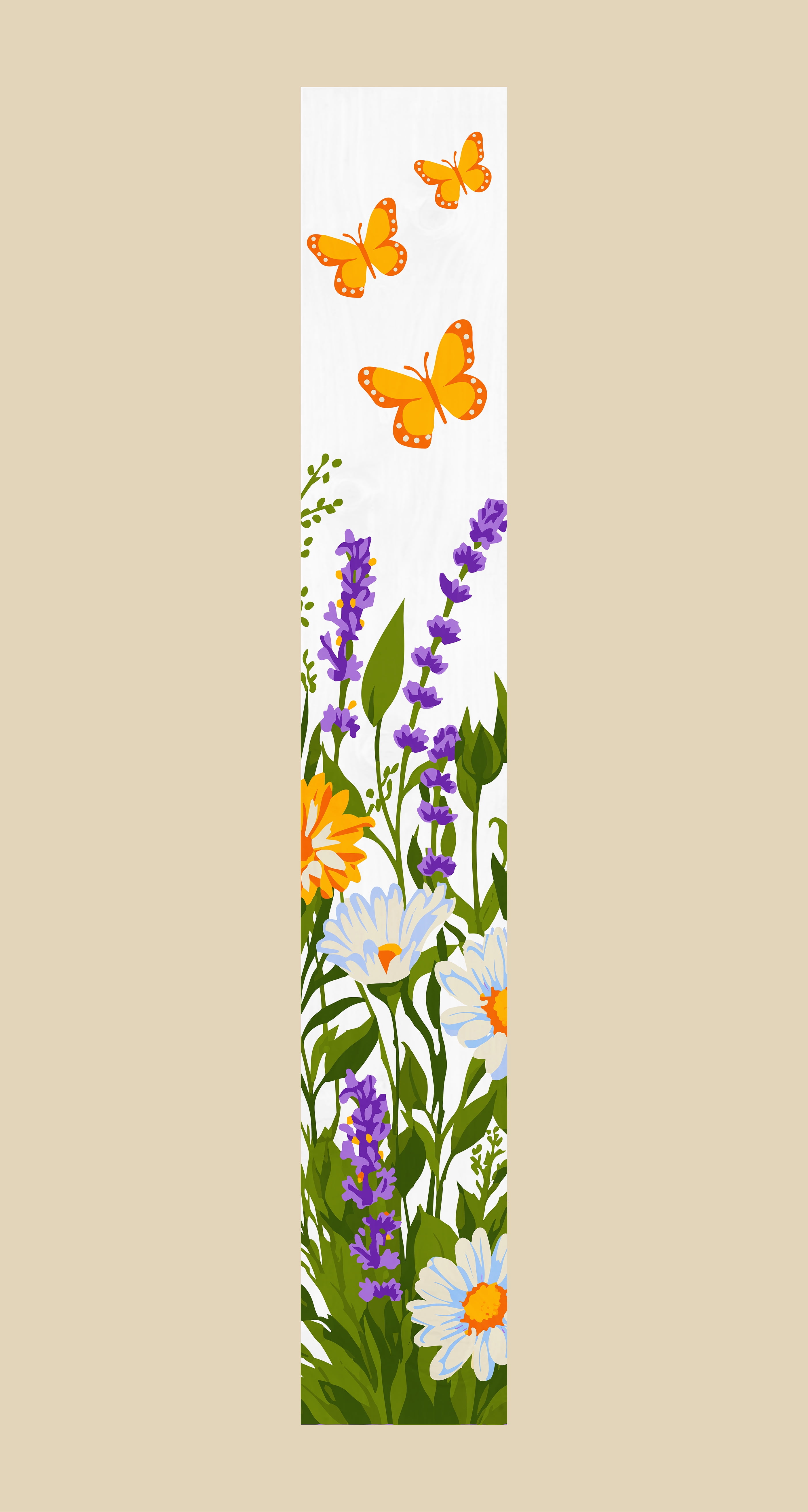 Calloway Mills 118184707 Butterfly Garden Porch Leaner, 47" x 07"