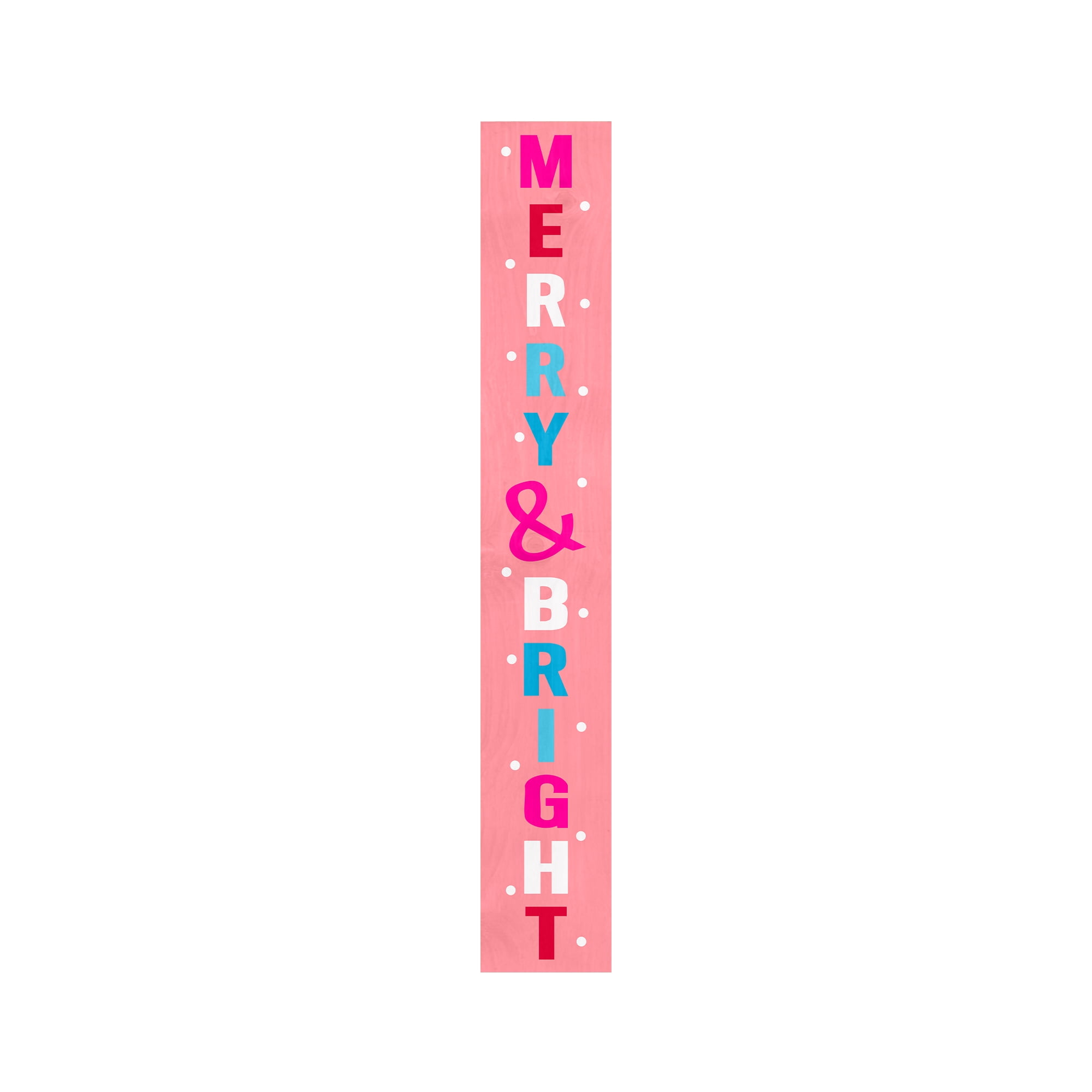 Calloway Mills 118735907 Pink Merry and Bright Porch leaner, 59" x 07"