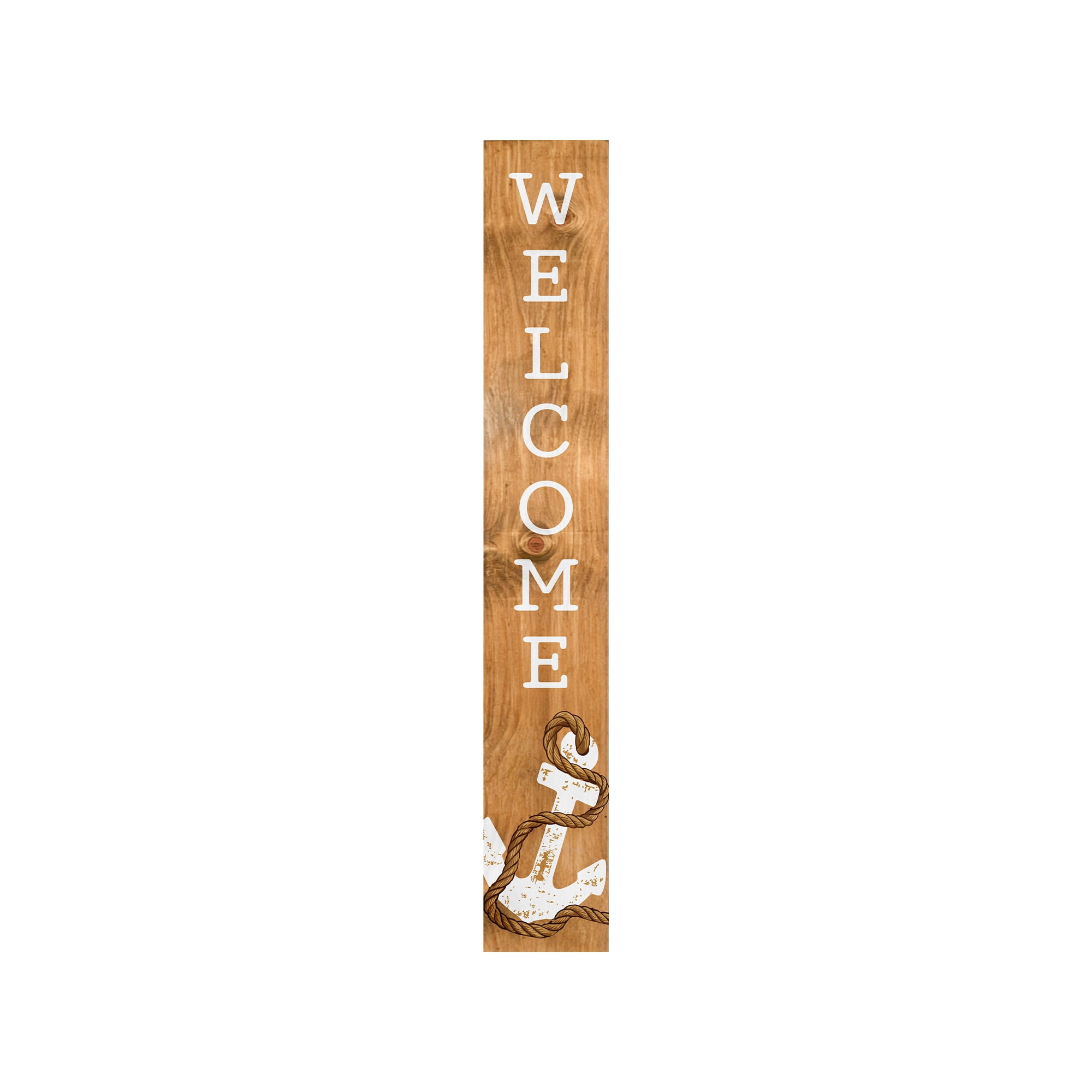 Calloway Mills 119295907 Coastal Anchor Welcome Porch Leaner, 59" x 07"