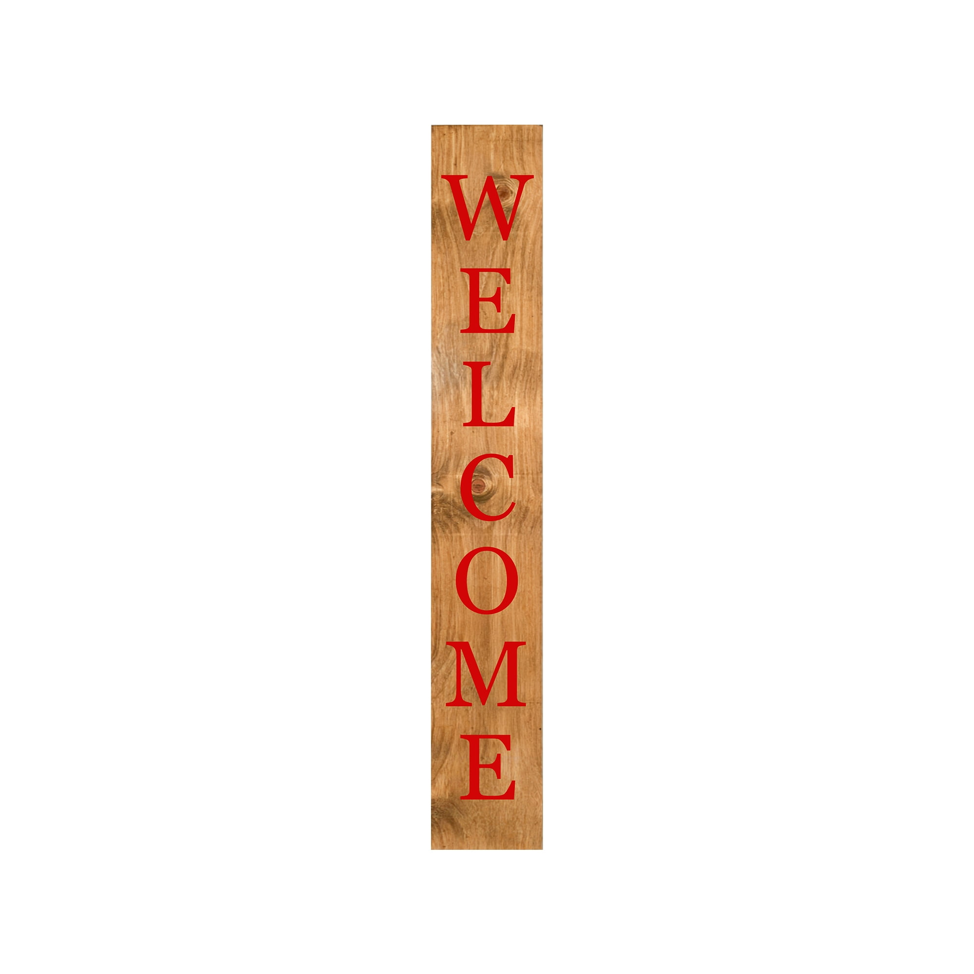 Calloway Mills 119355907 Red Welcome Porch Leaner, 59" x 07"