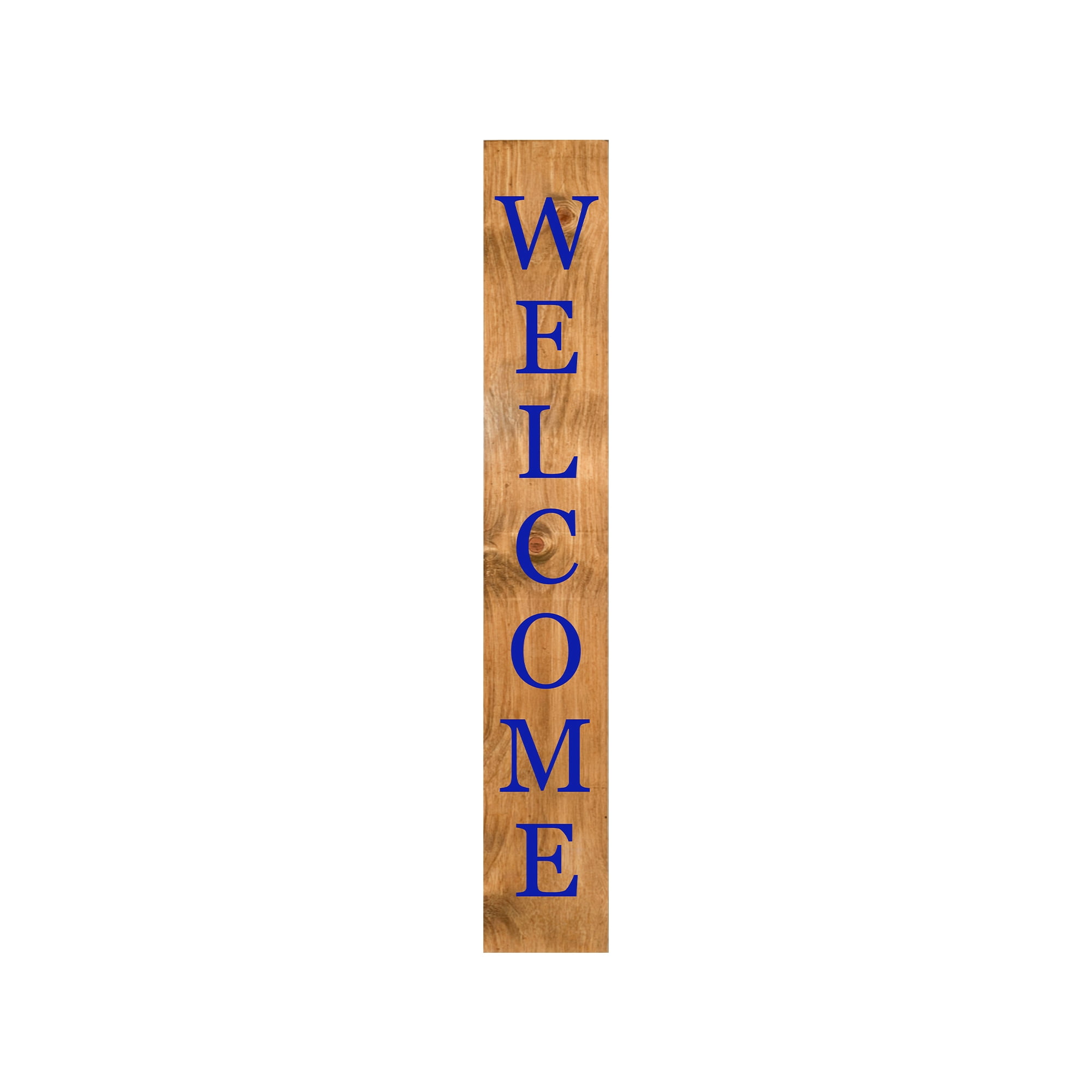 Calloway Mills 119374707 Blue Welcome Porch Leaner, 47" x 07"