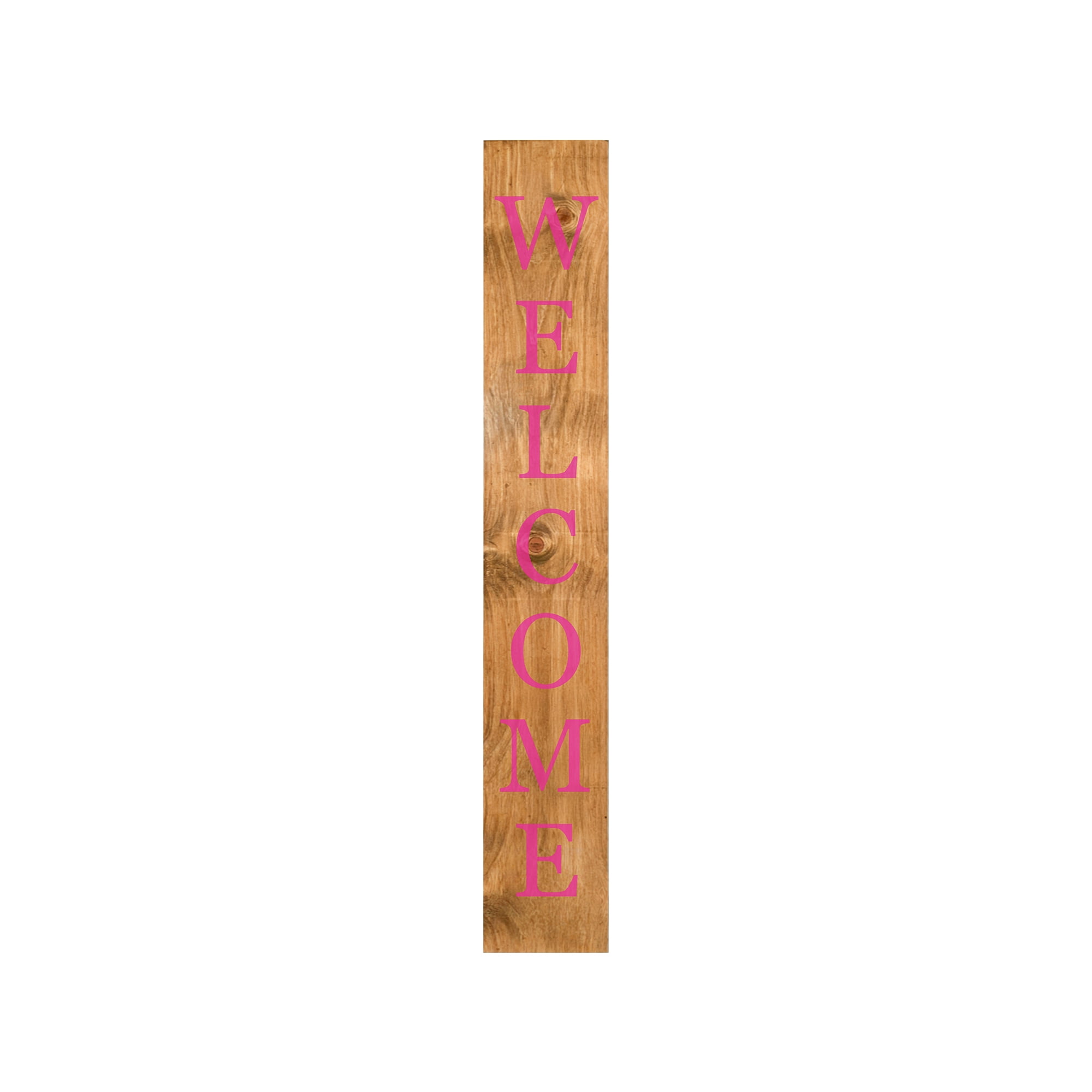 Calloway Mills 119385907 Pink Welcome Porch Leaner, 59" x 07"