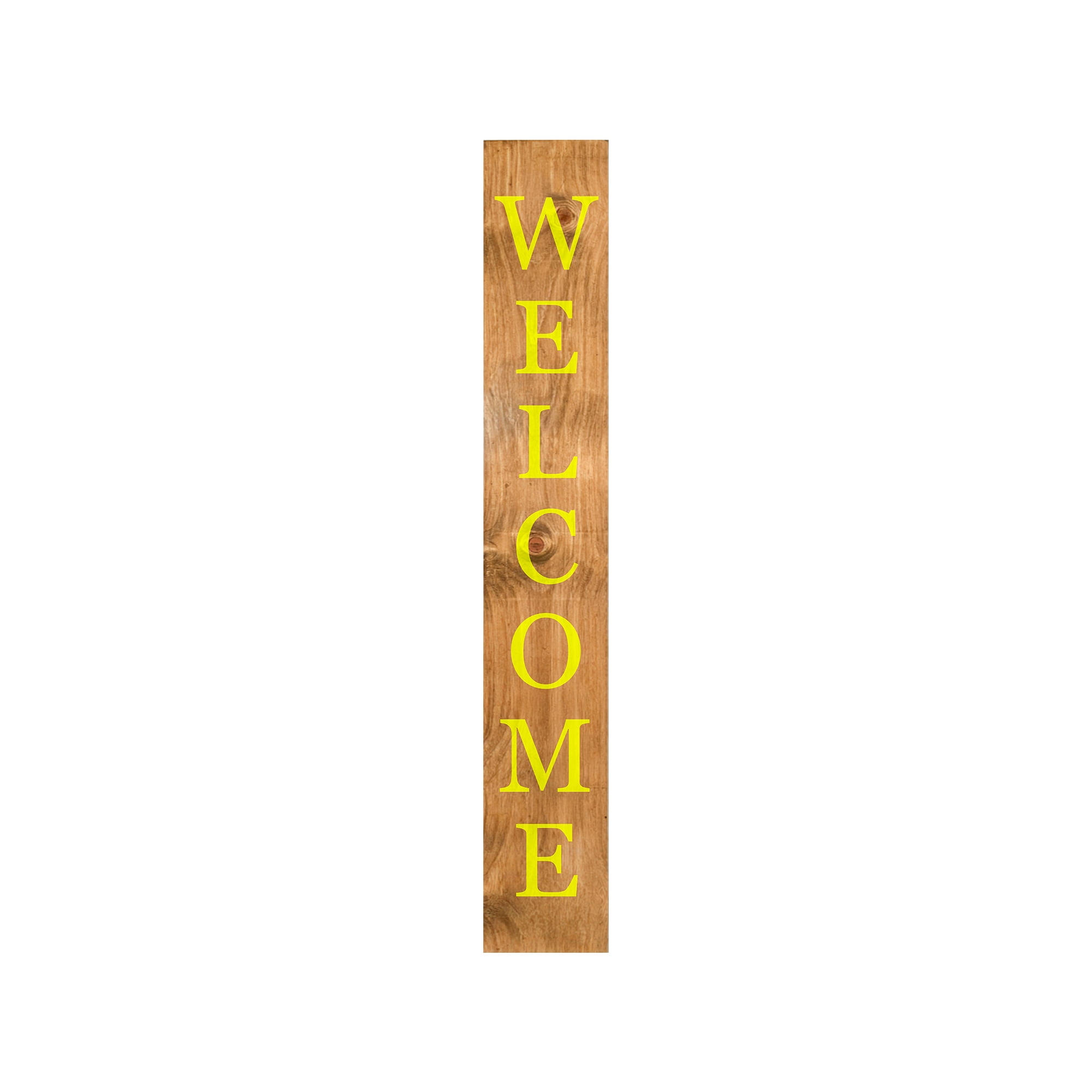 Calloway Mills 119395907 Yellow Welcome Porch Leaner, 59" x 07"