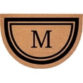 thumbnail image 1 of Calloway Mills 152962436HC M Half Circle Black Border 24" x 36" Monogram Doormat (Letter M), 1 of 4